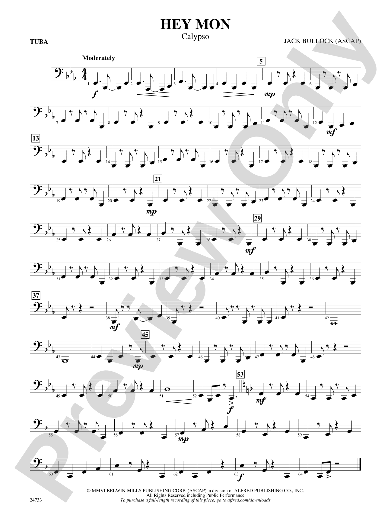 Hey Mon (Calypso): Tuba