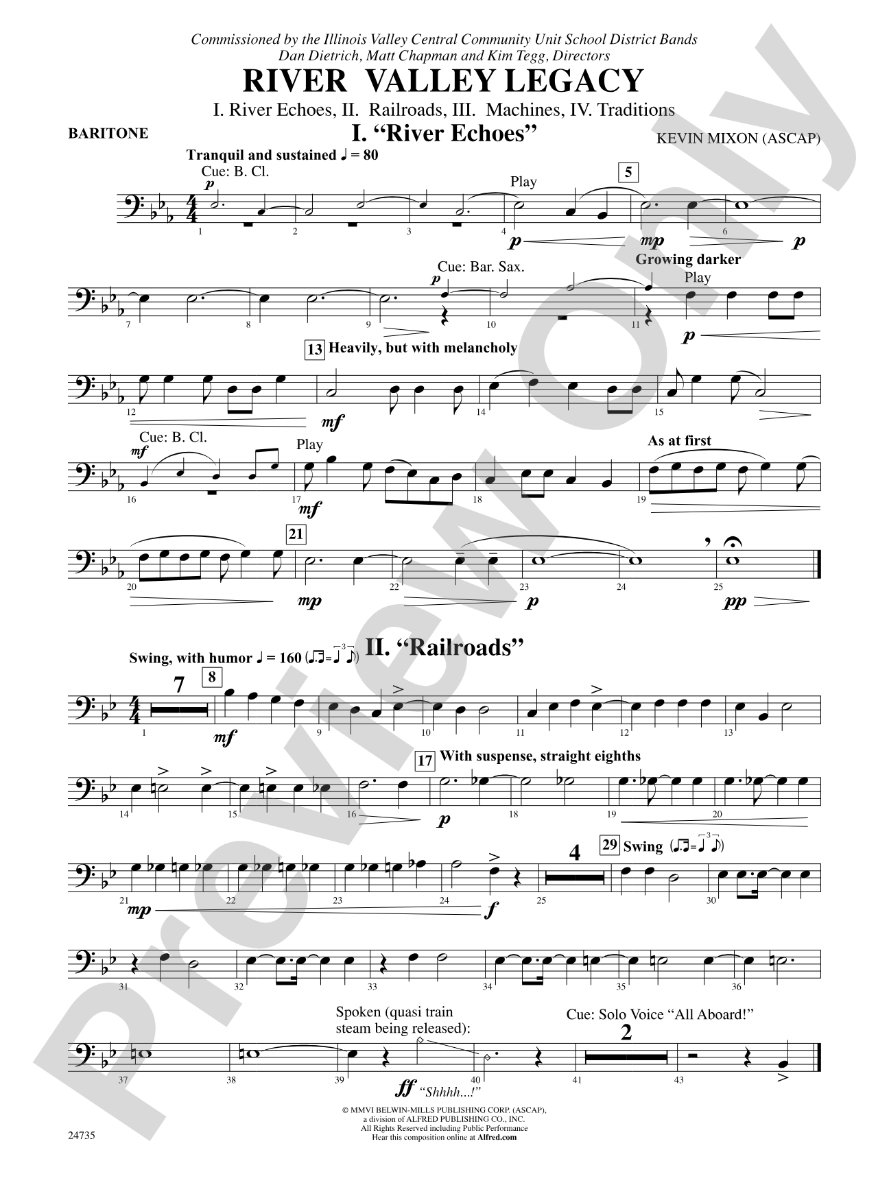 River Valley Legacy (I. River Echoes, II. Railroads, III. Machines, IV. Traditions): Baritone B.C.