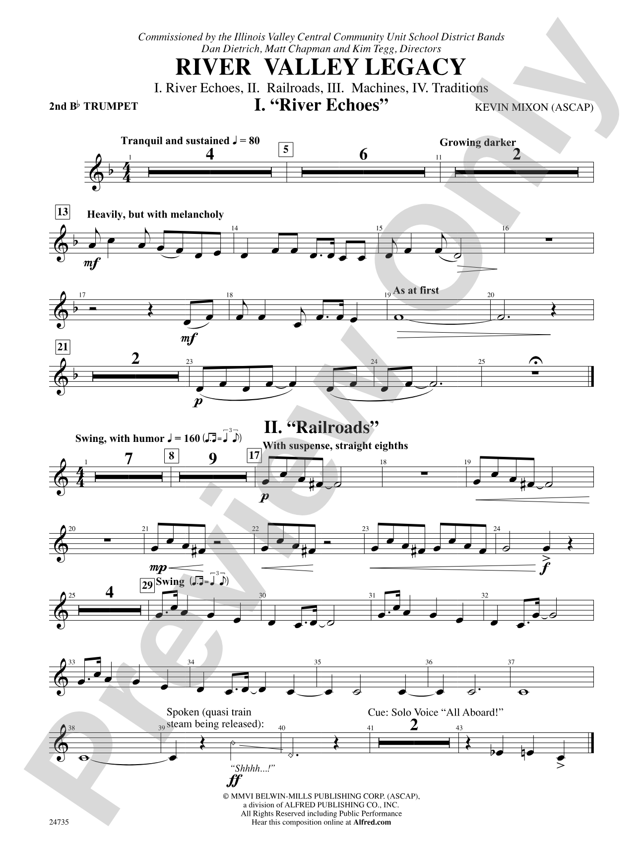 River Valley Legacy (I. River Echoes, II. Railroads, III. Machines, IV. Traditions): 2nd B-flat Trumpet