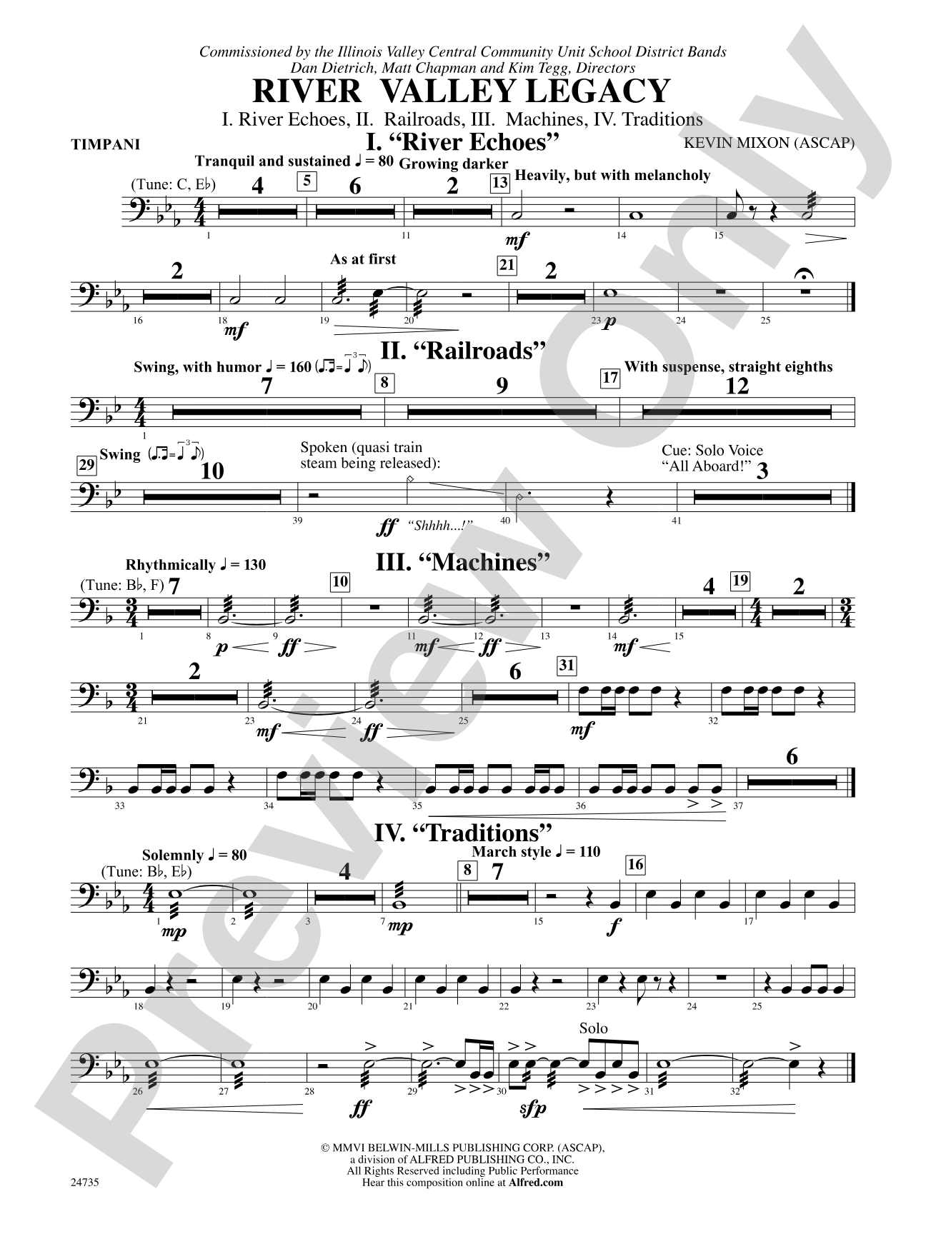 River Valley Legacy (I. River Echoes, II. Railroads, III. Machines, IV. Traditions): Timpani