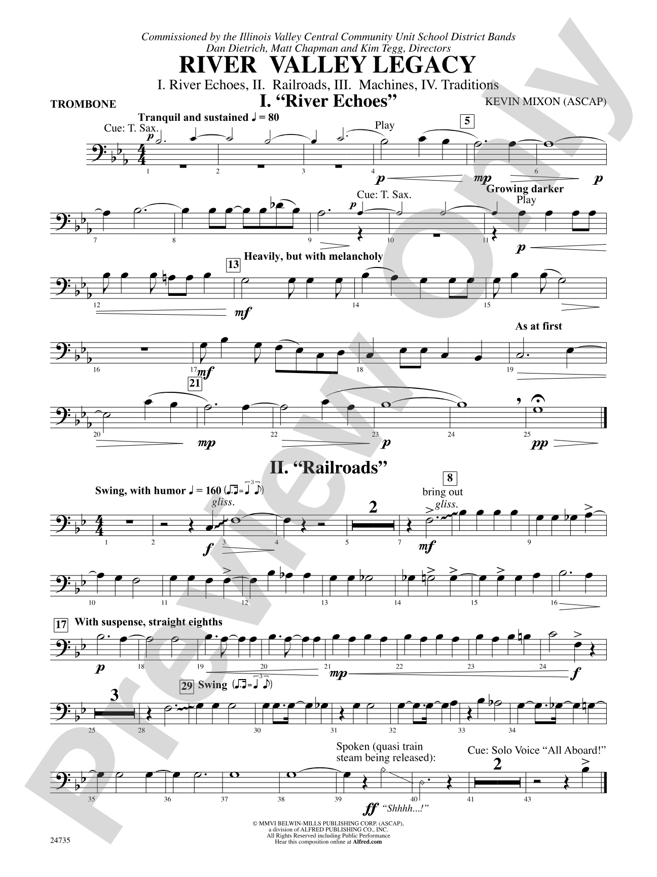 River Valley Legacy (I. River Echoes, II. Railroads, III. Machines, IV. Traditions): 1st Trombone