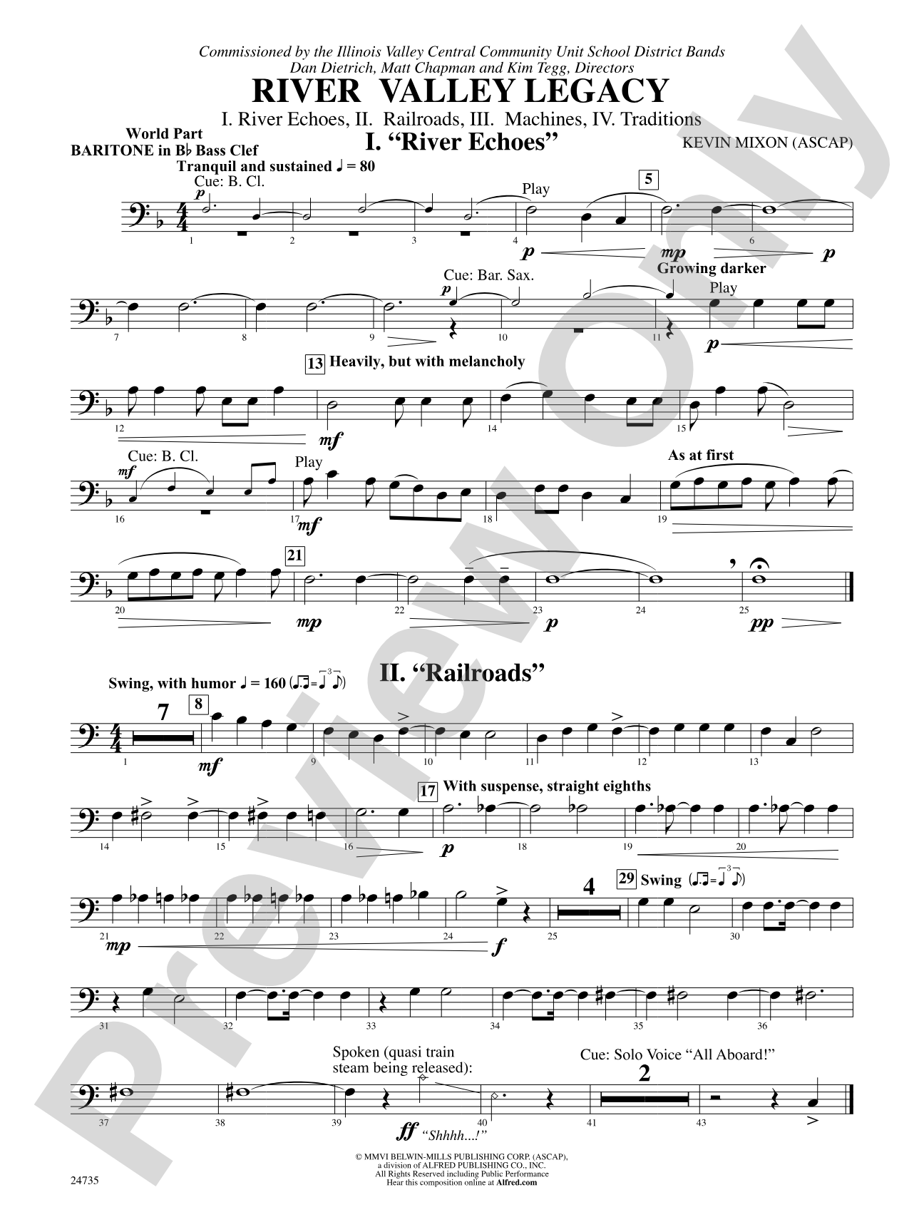 River Valley Legacy (I. River Echoes, II. Railroads, III. Machines, IV. Traditions): (wp) B-flat Baritone B.C.