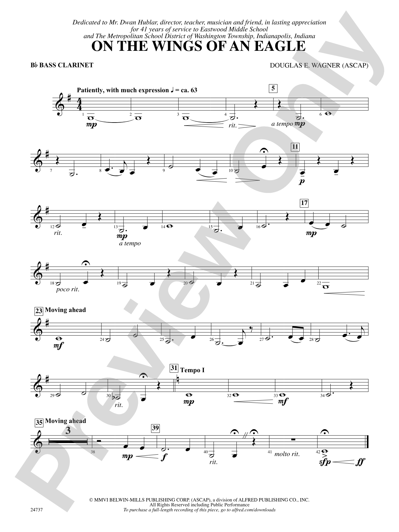 On the Wings of an Eagle: B-flat Bass Clarinet