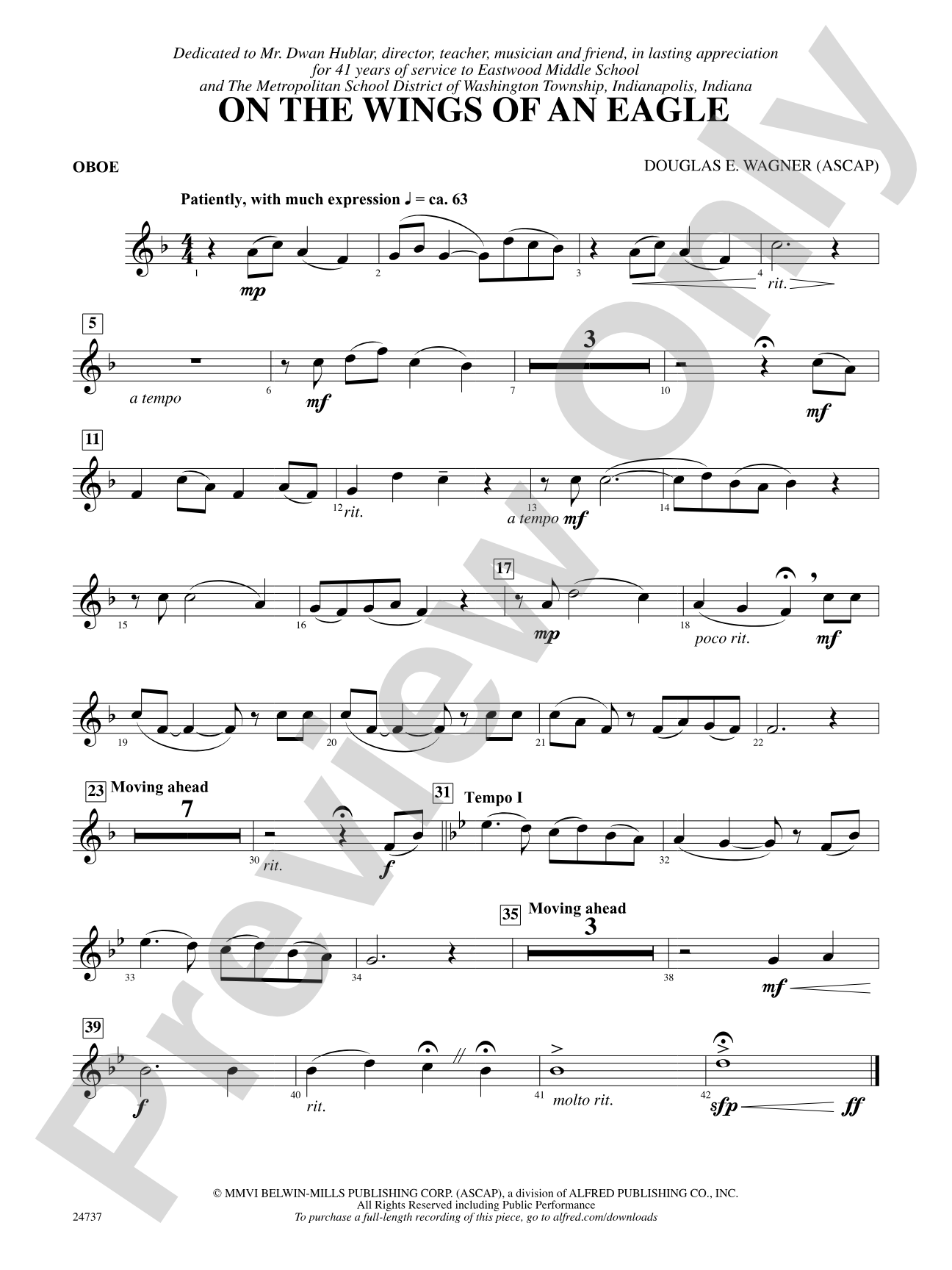 On the Wings of an Eagle: Oboe