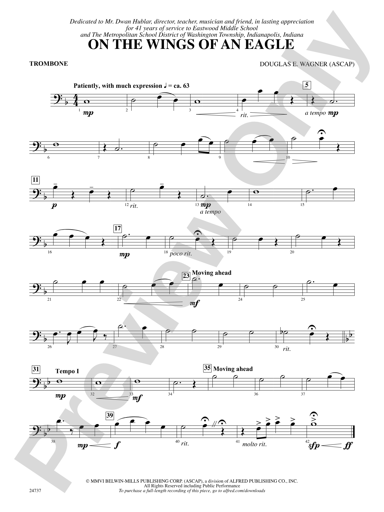On the Wings of an Eagle: 1st Trombone