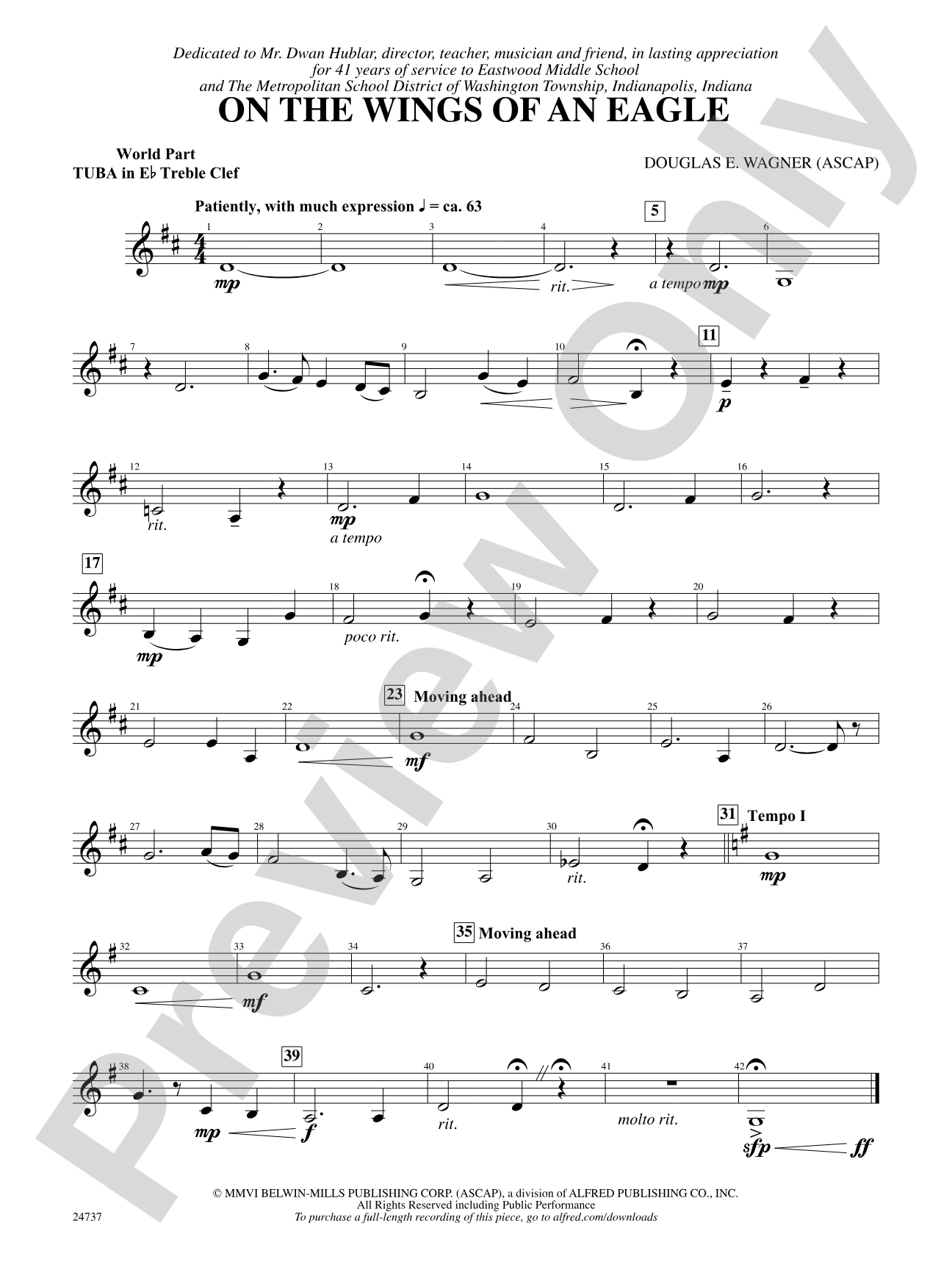 On the Wings of an Eagle: (wp) E-flat Tuba T.C.