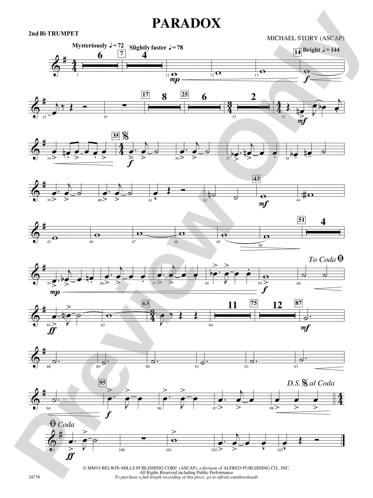 Paradox: 2nd B-flat Trumpet