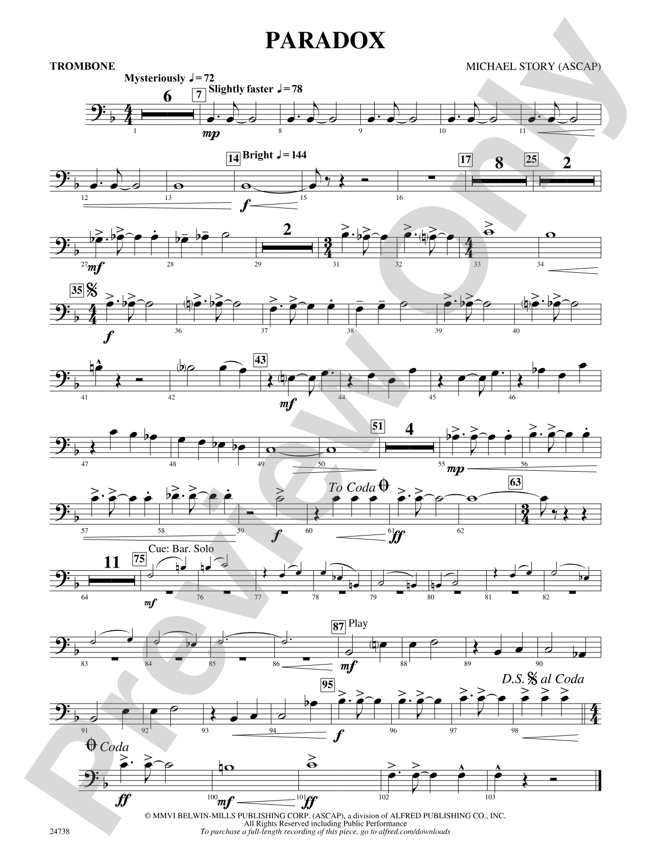 Paradox: 1st Trombone