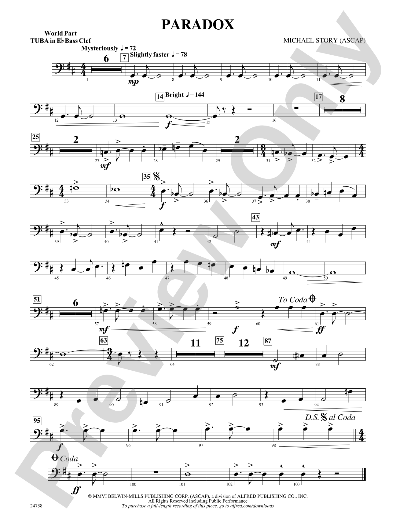 Paradox: (wp) E-flat Tuba B.C.