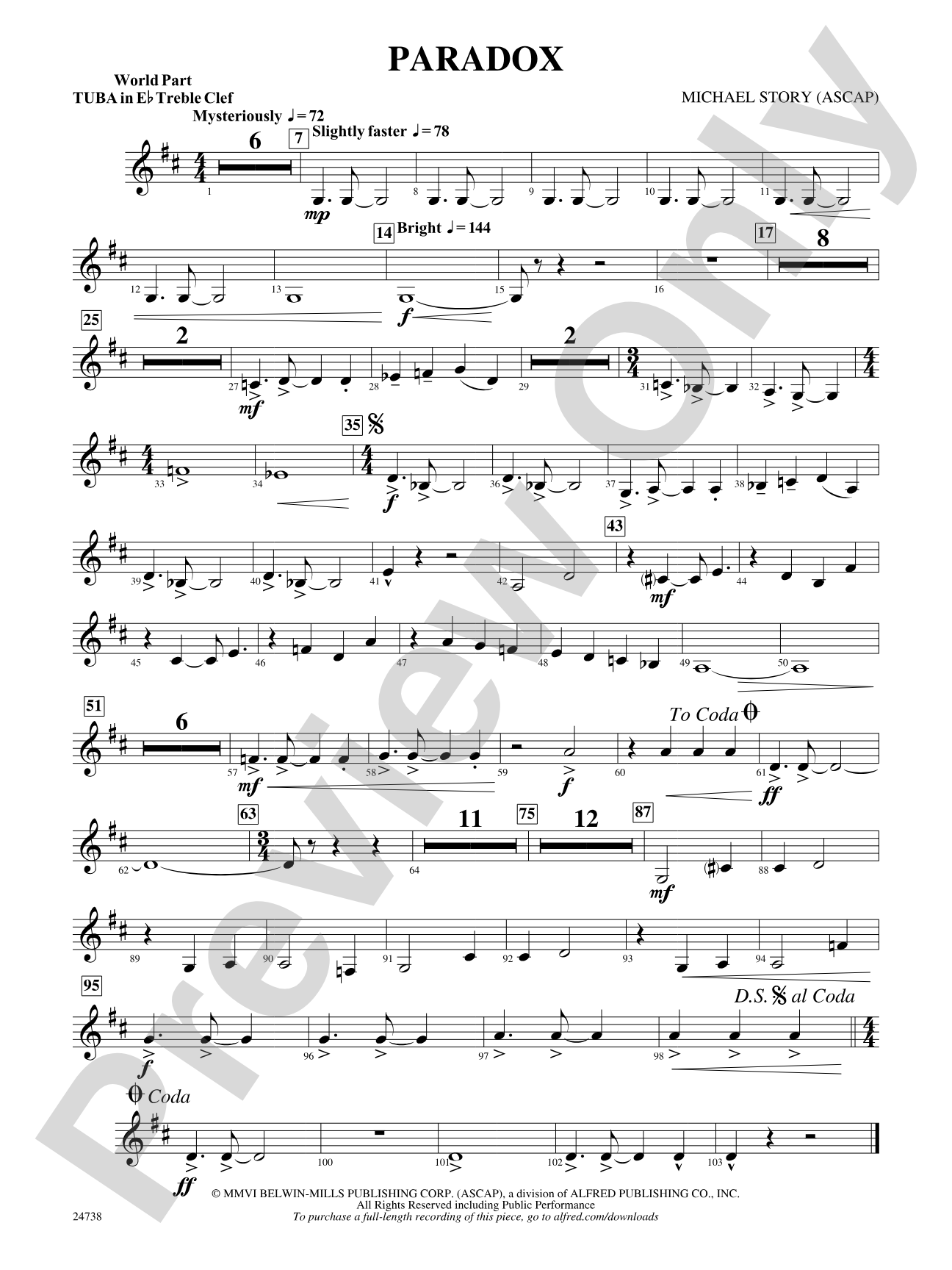 Paradox: (wp) E-flat Tuba T.C.