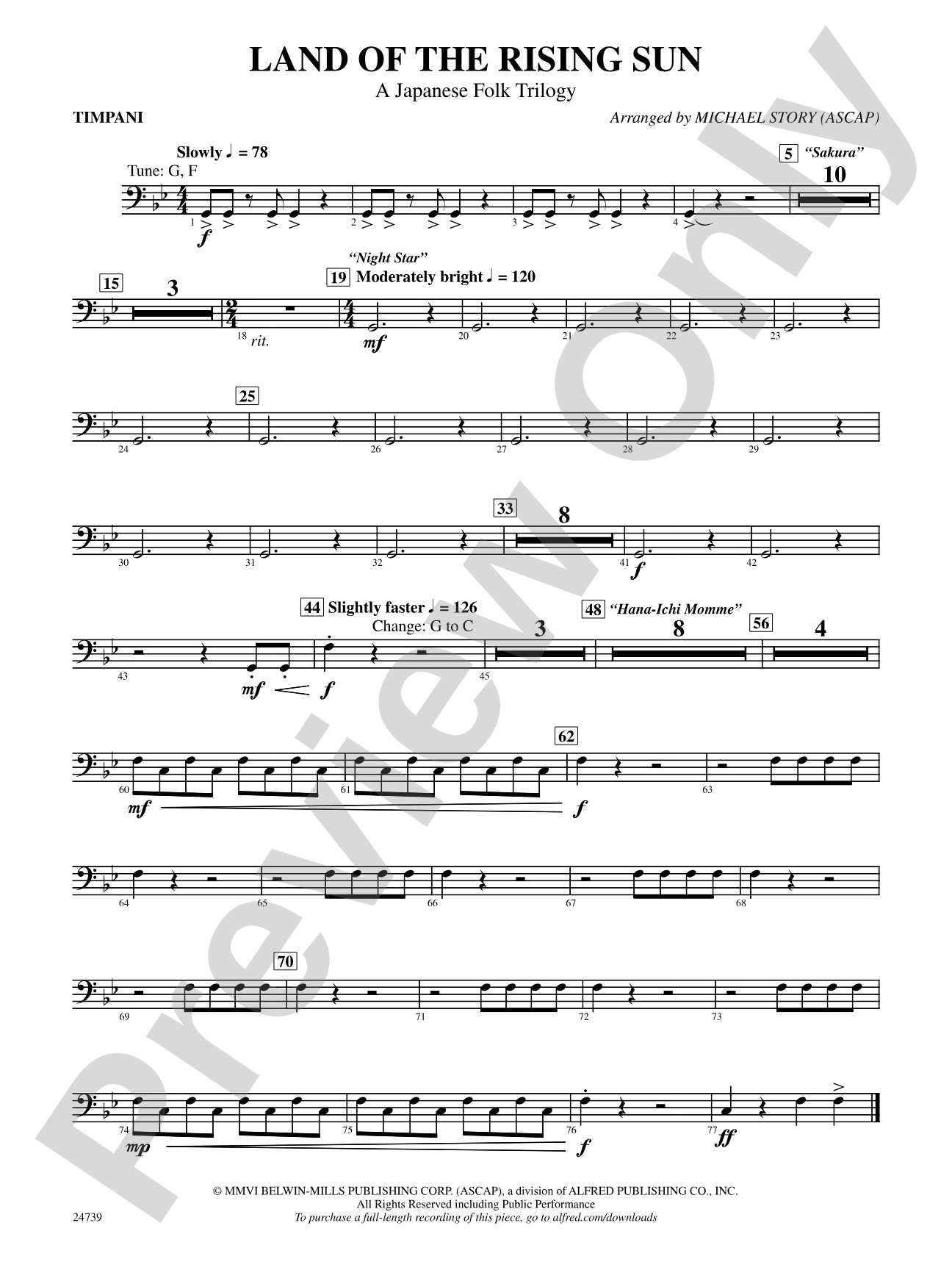 Land of the Rising Sun (A Japanese Folk Trilogy): Timpani