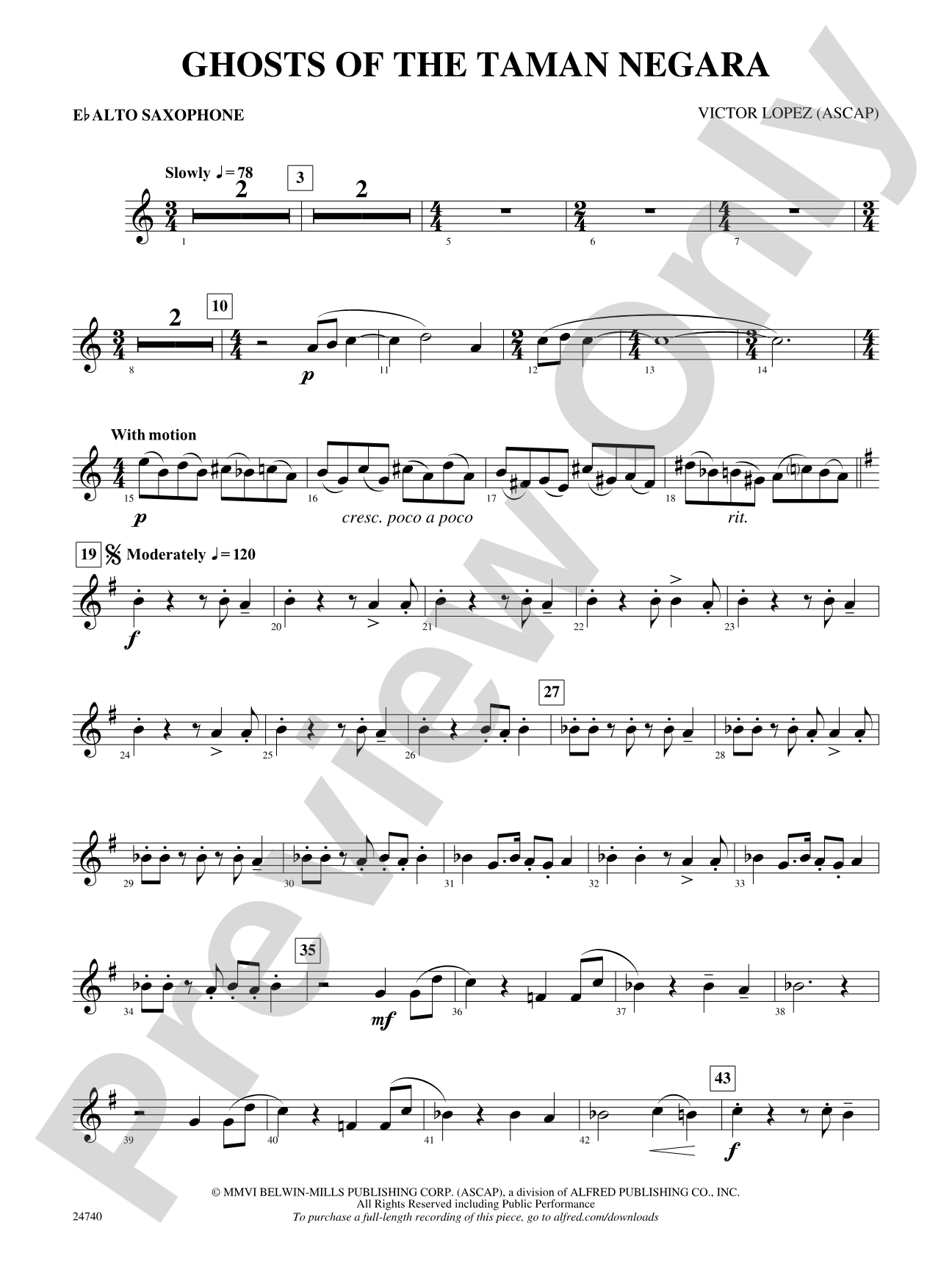 Ghosts of the Taman Negara: E-flat Alto Saxophone