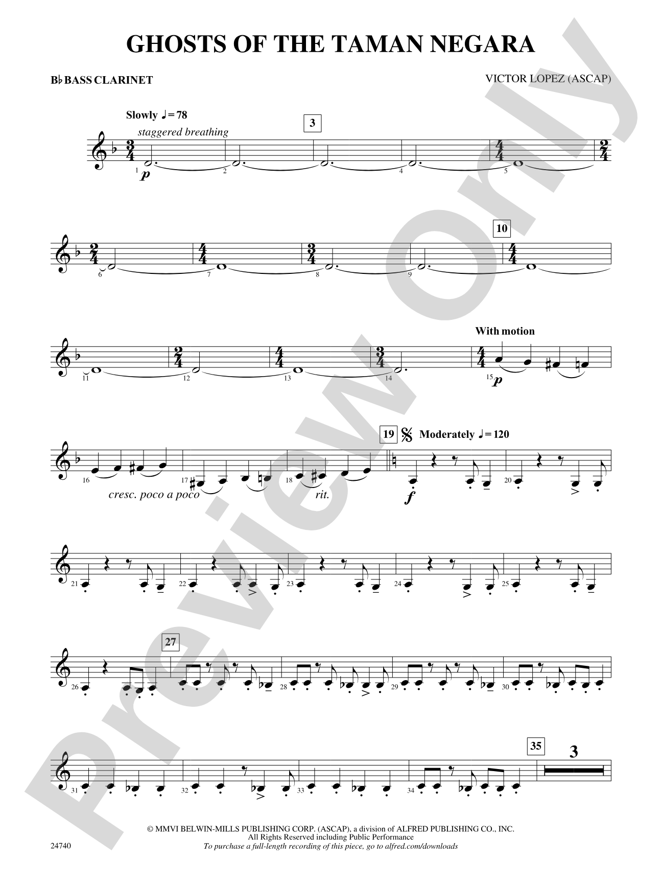 Ghosts of the Taman Negara: B-flat Bass Clarinet