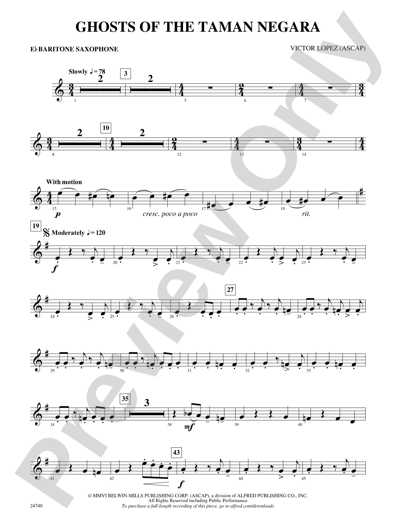 Ghosts of the Taman Negara: E-flat Baritone Saxophone