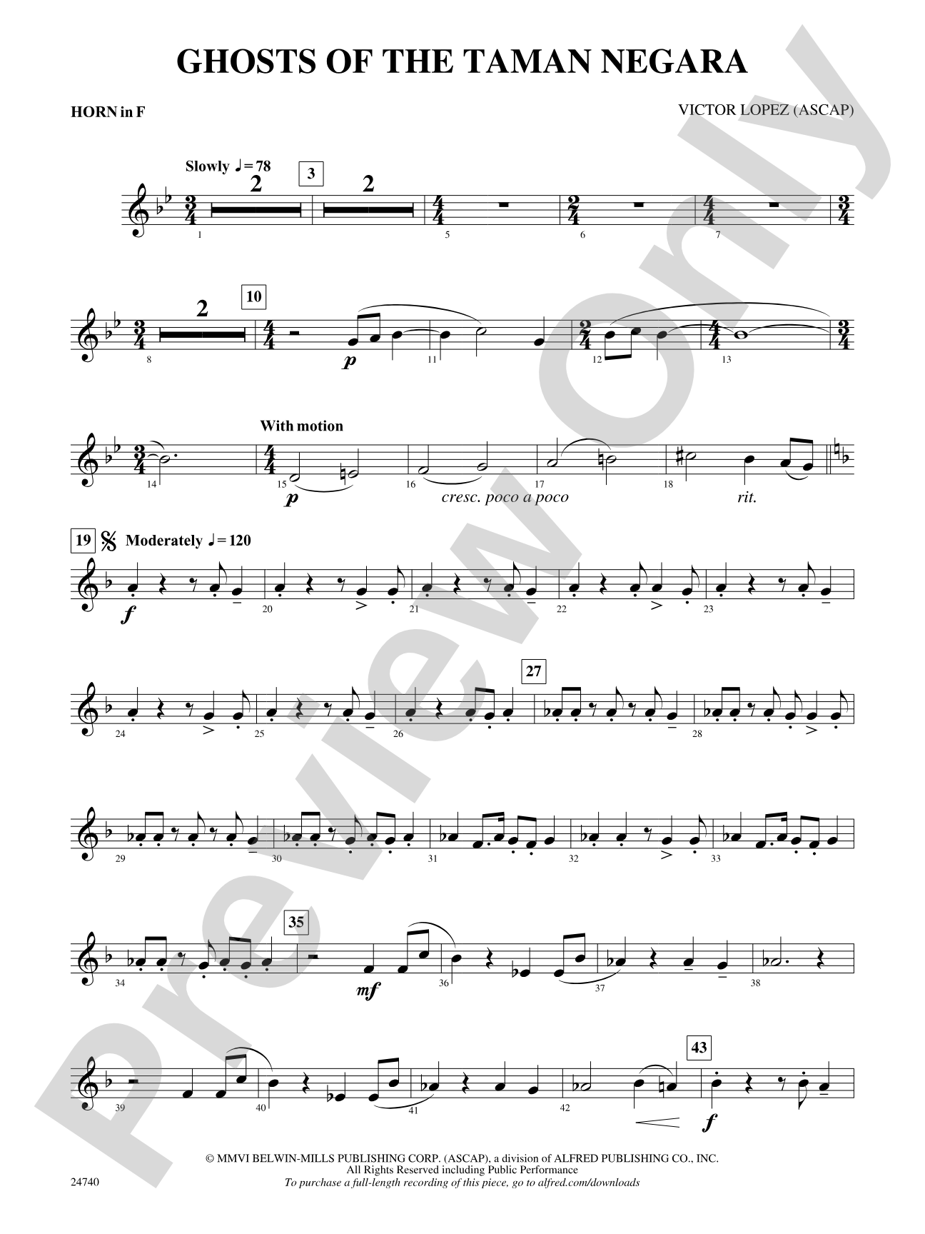 Ghosts of the Taman Negara: 1st F Horn