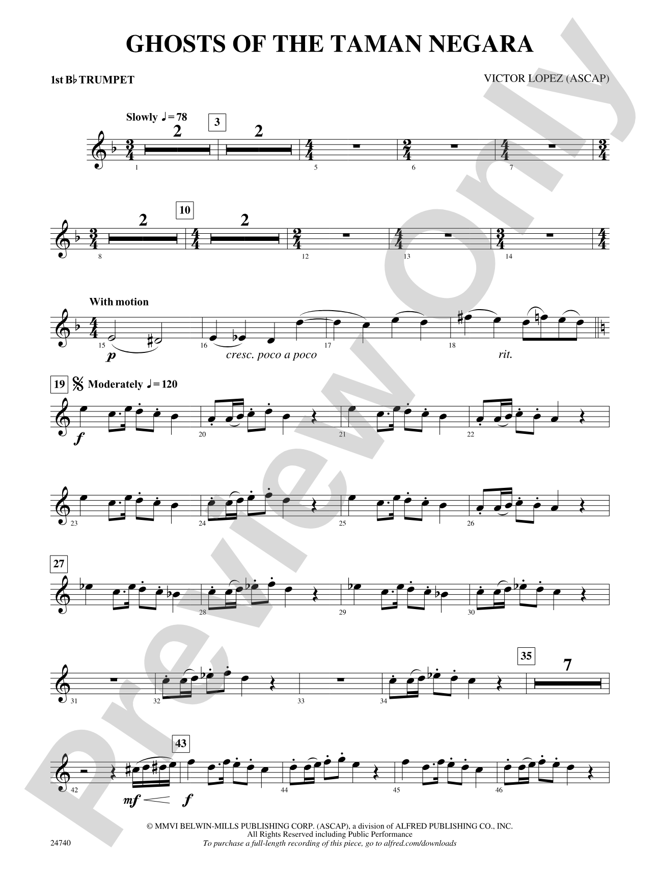 Ghosts of the Taman Negara: 1st B-flat Trumpet