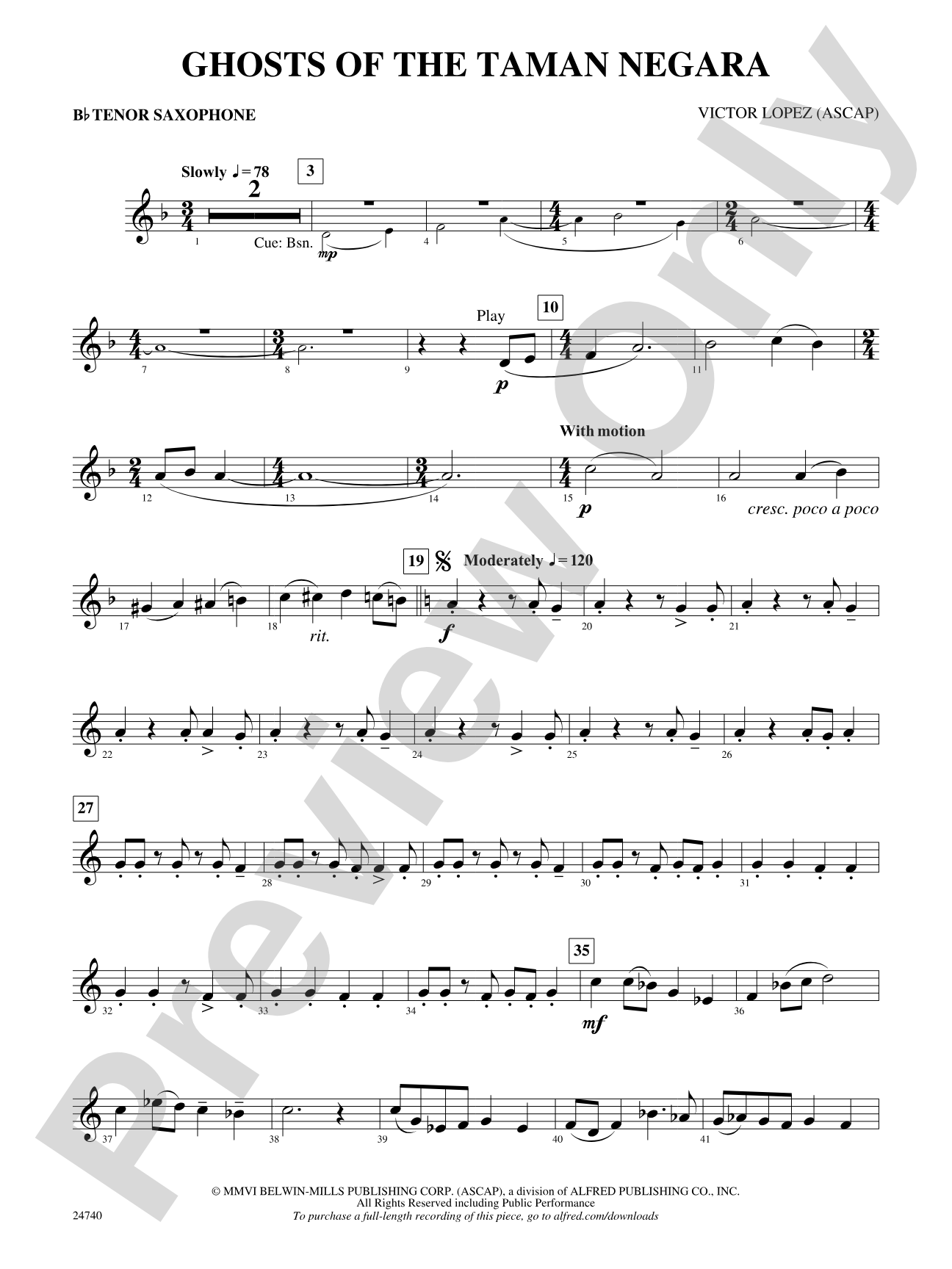 Ghosts of the Taman Negara: B-flat Tenor Saxophone