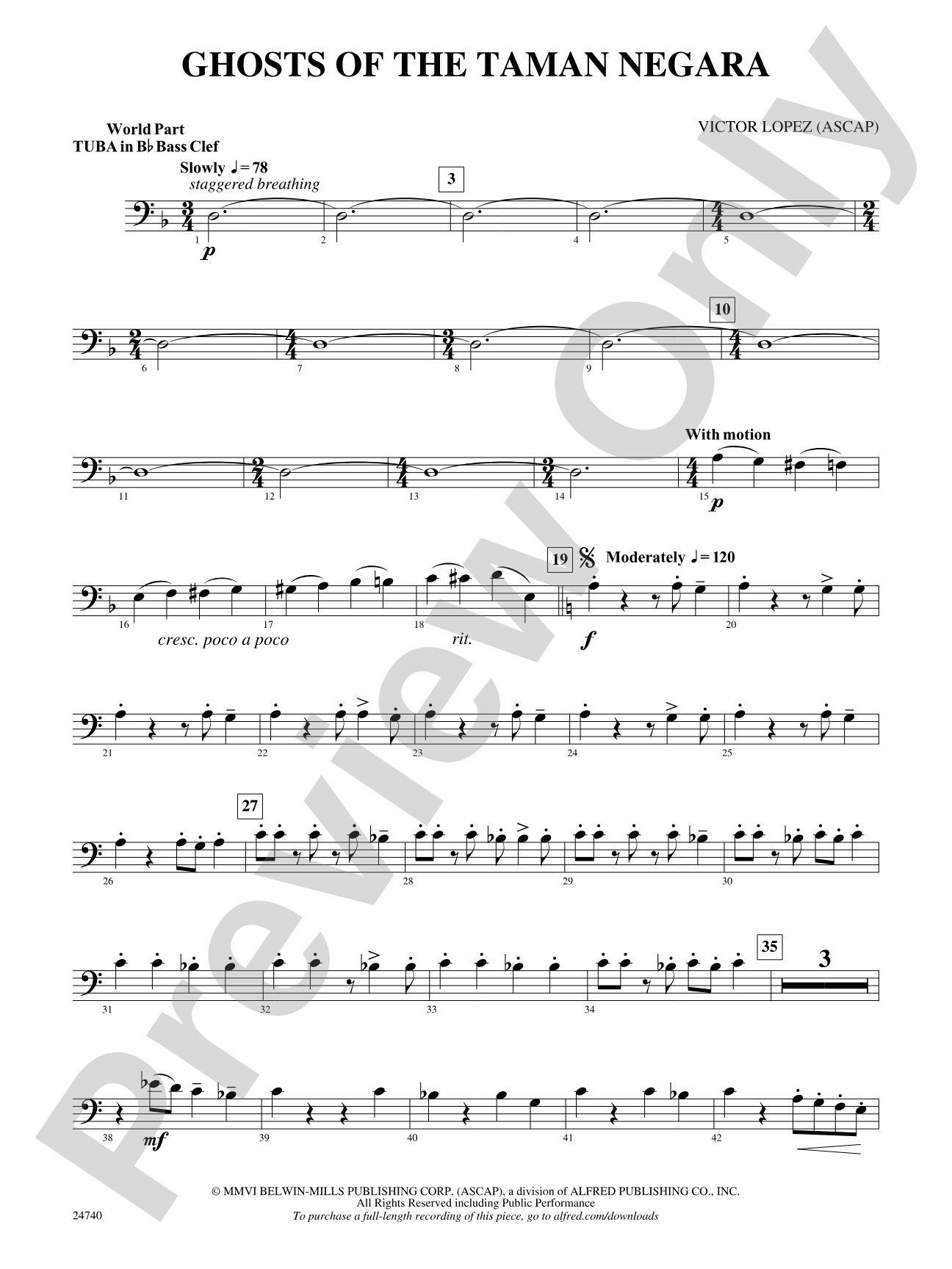 Ghosts of the Taman Negara: (wp) B-flat Tuba B.C.