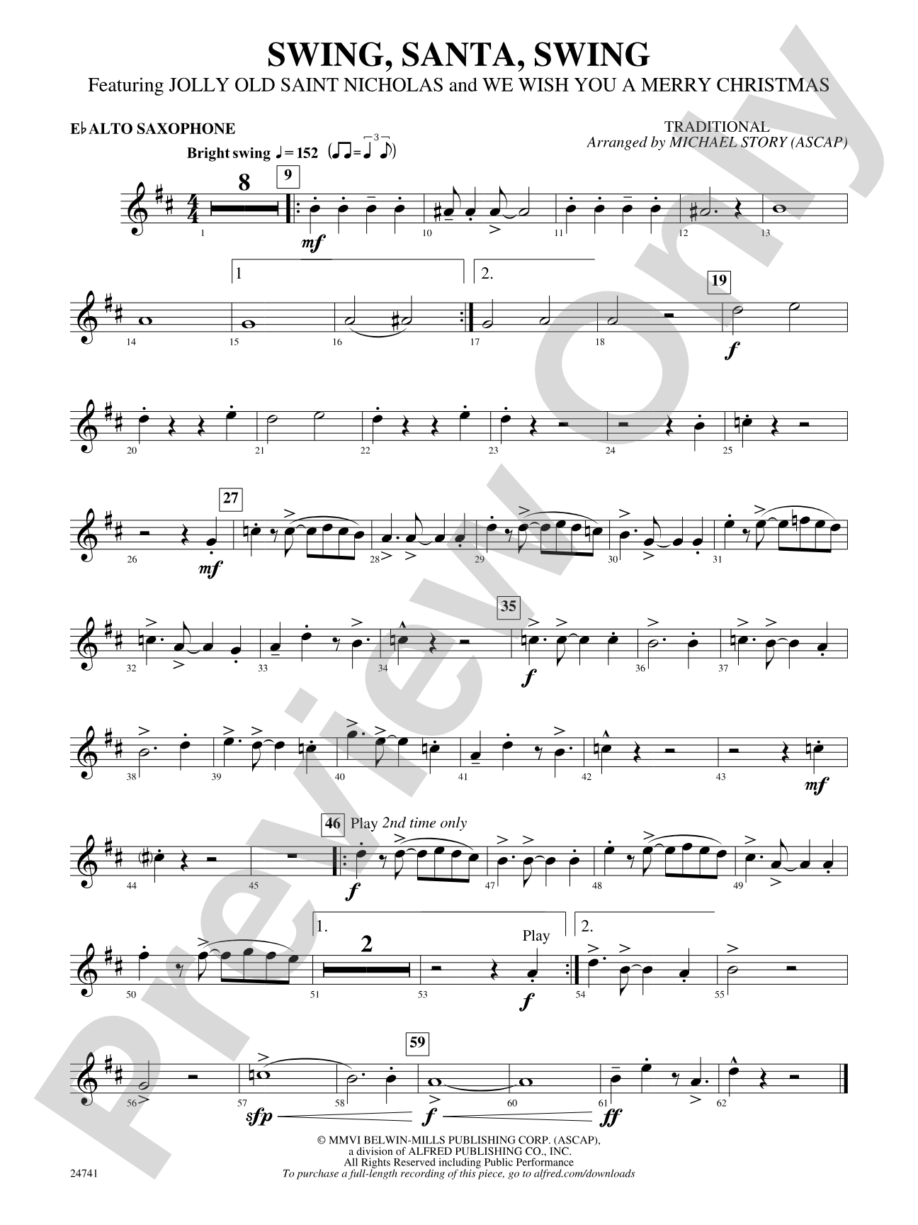 Swing, Santa, Swing: E-flat Alto Saxophone