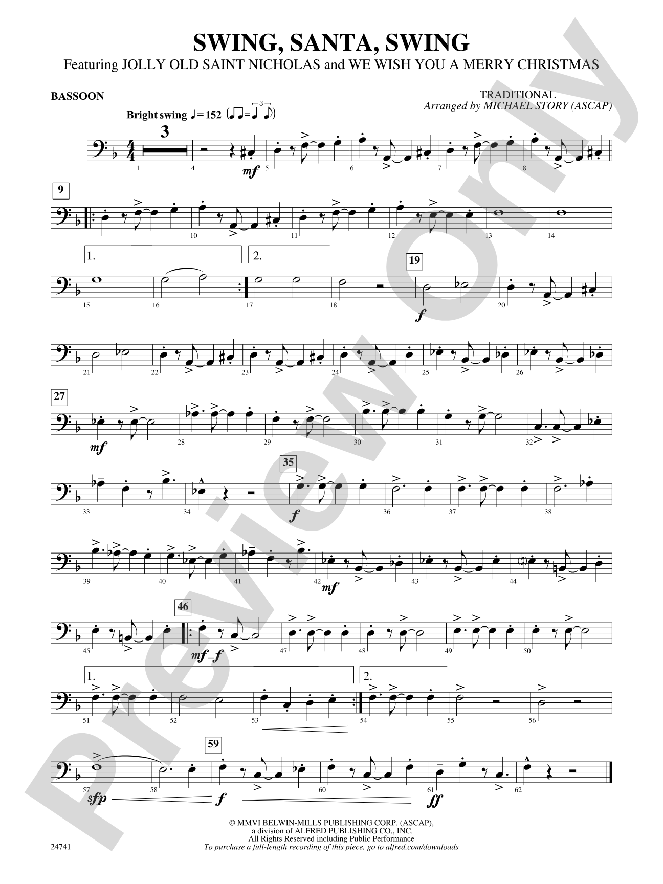 Swing, Santa, Swing: Bassoon
