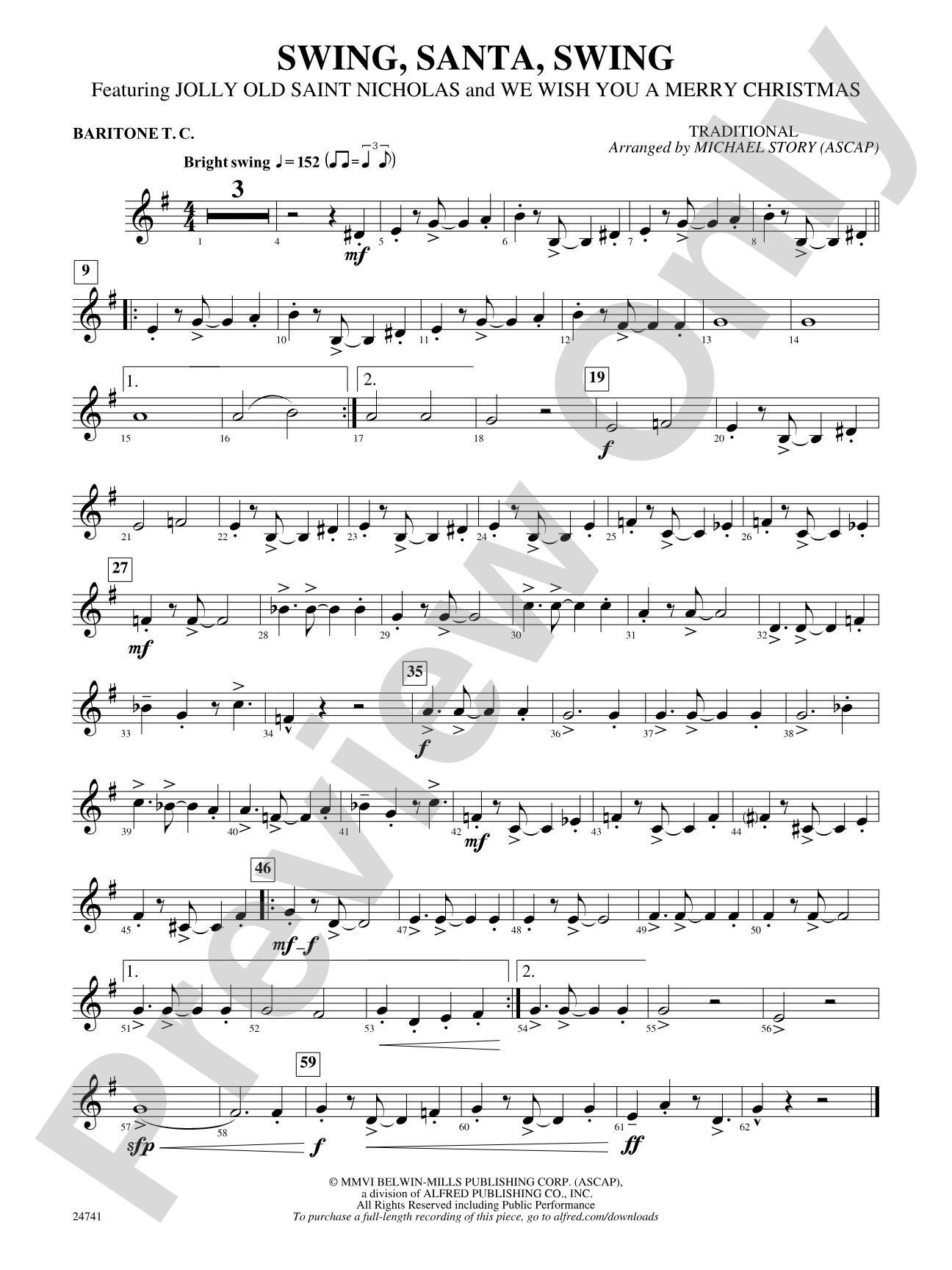 Swing, Santa, Swing: Baritone T.C.