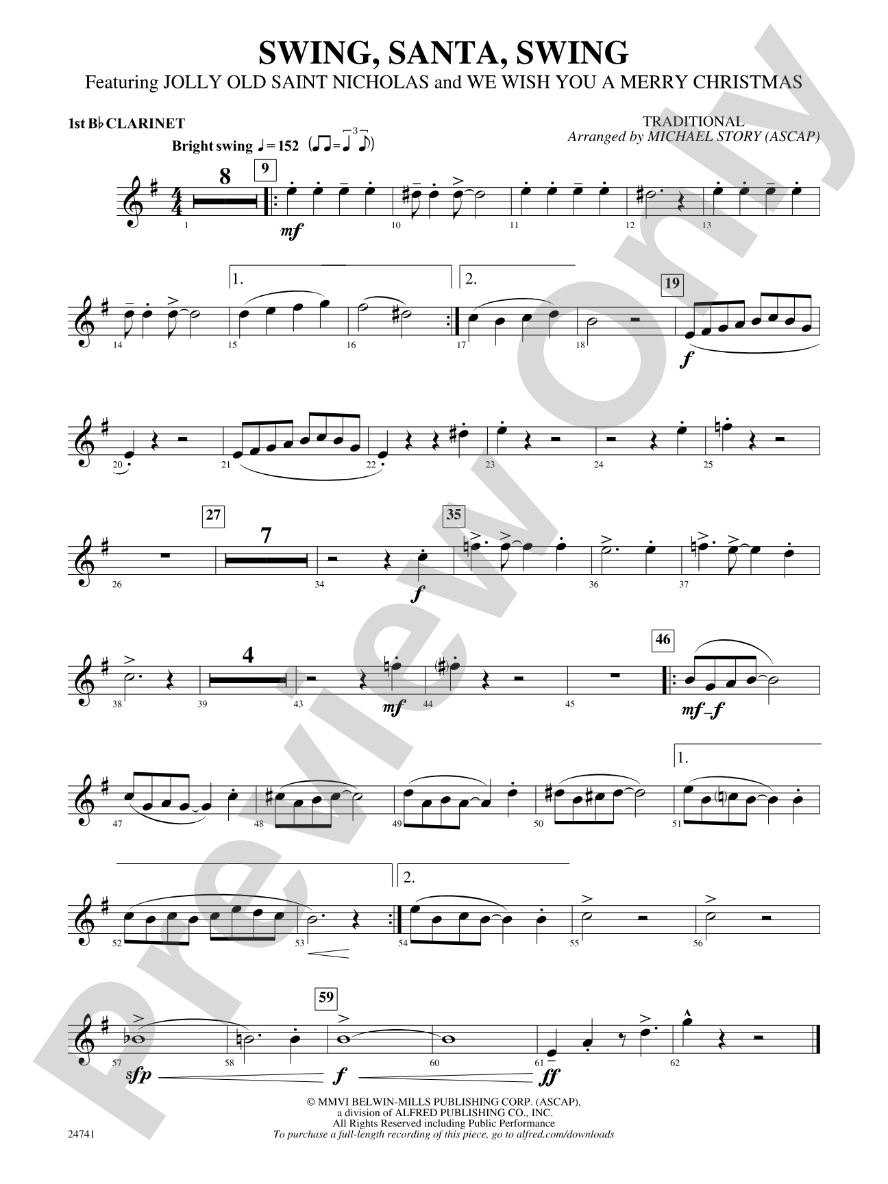 Swing, Santa, Swing: 1st B-flat Clarinet