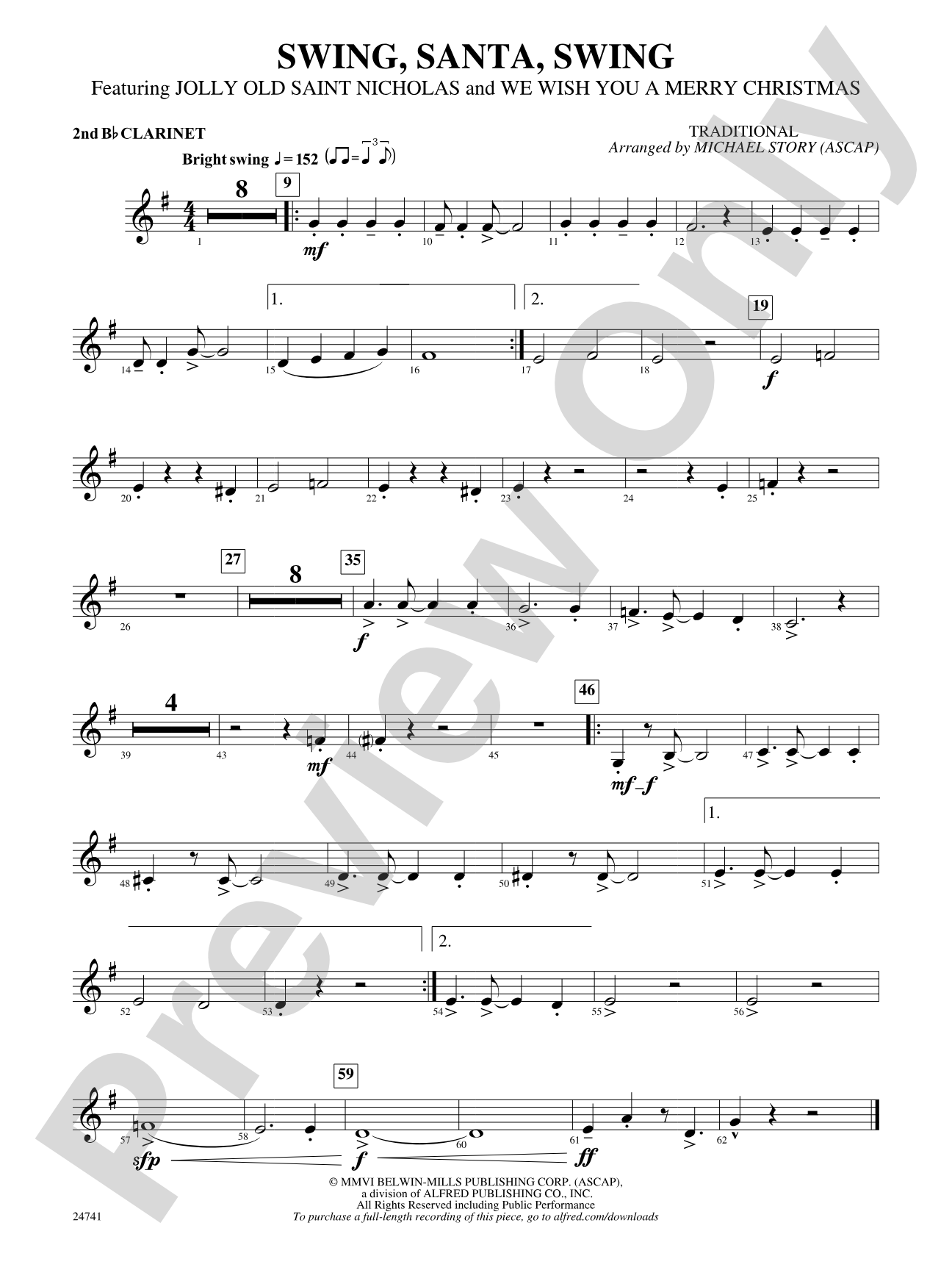 Swing, Santa, Swing: 2nd B-flat Clarinet