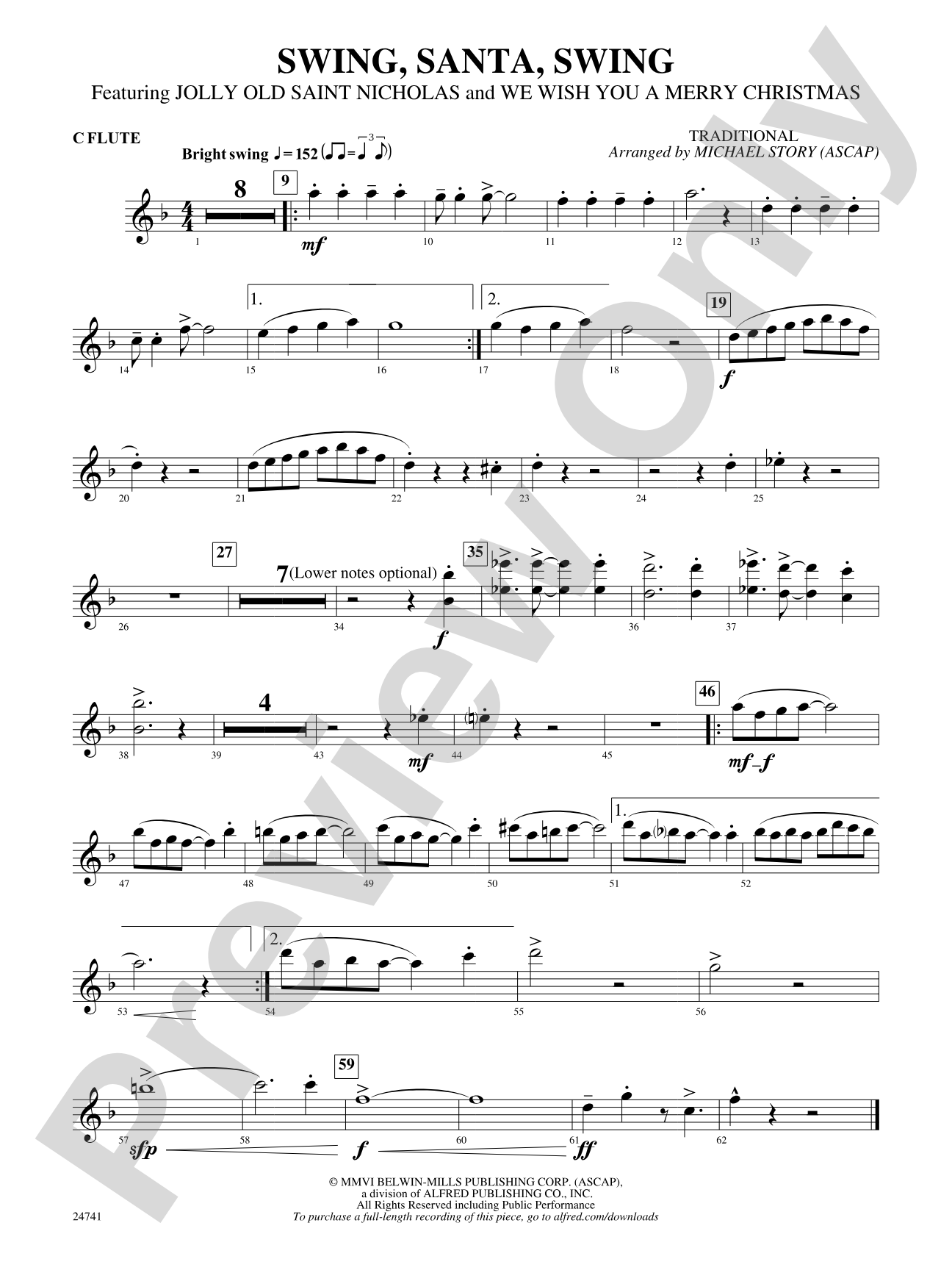 Swing, Santa, Swing: Flute