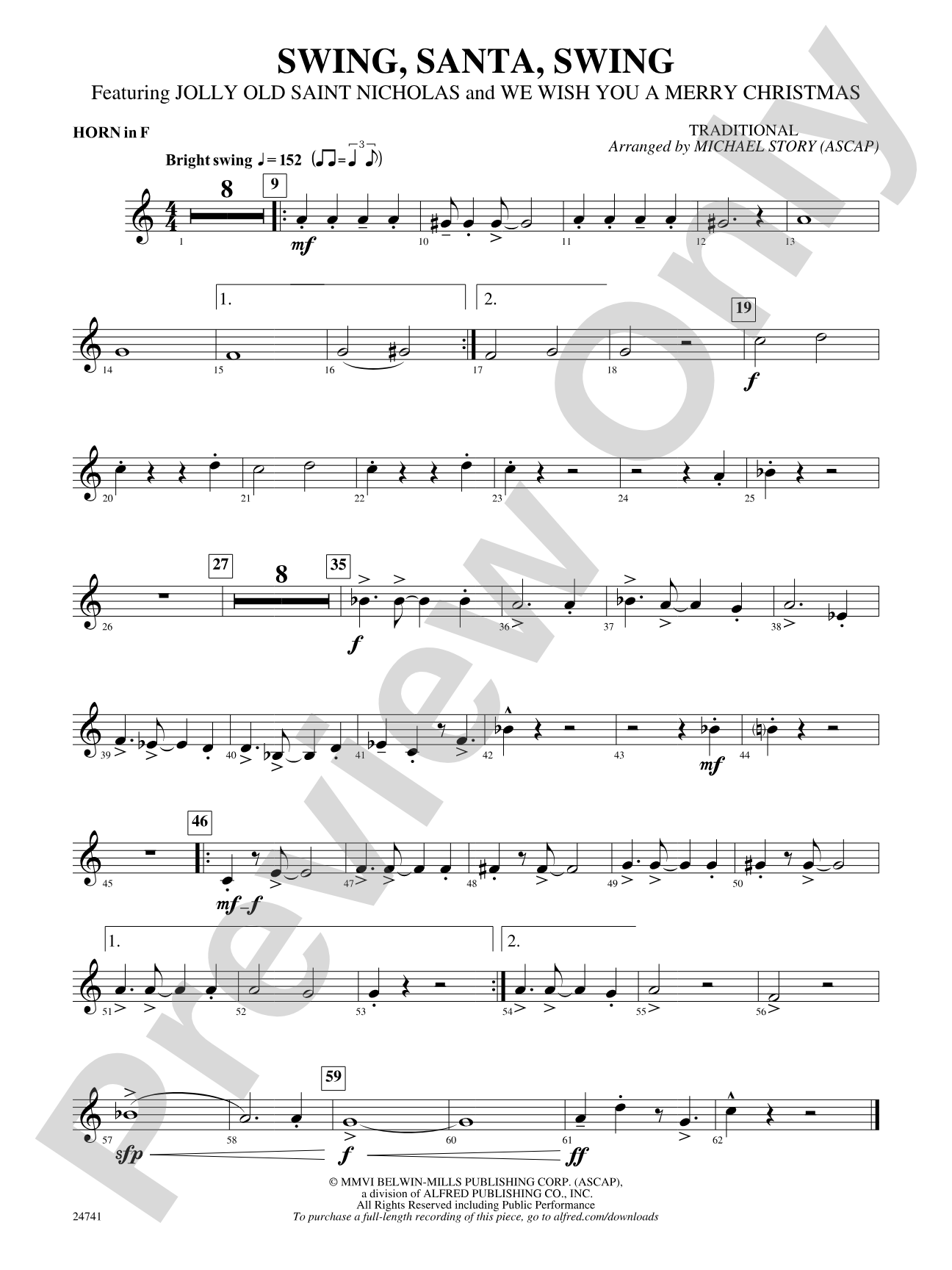 Swing, Santa, Swing: 1st F Horn