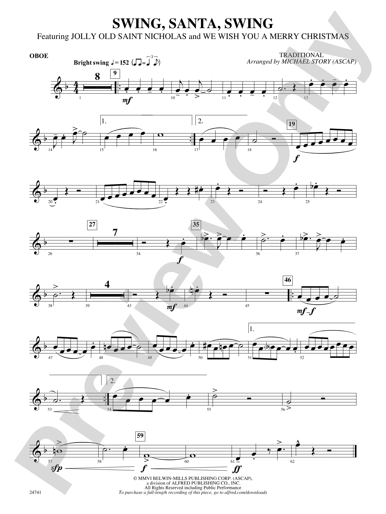 Swing, Santa, Swing: Oboe