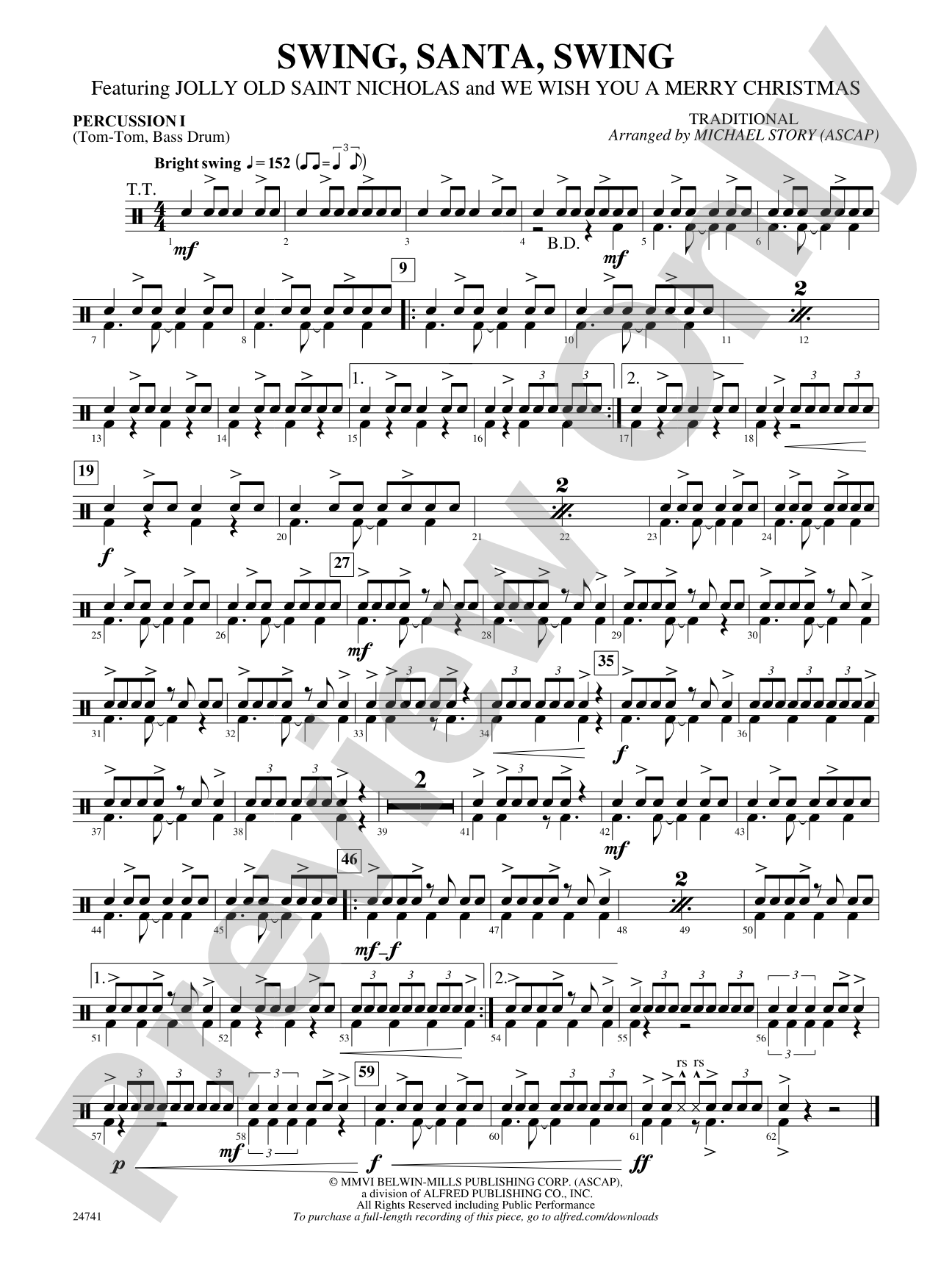 Swing, Santa, Swing: 1st Percussion