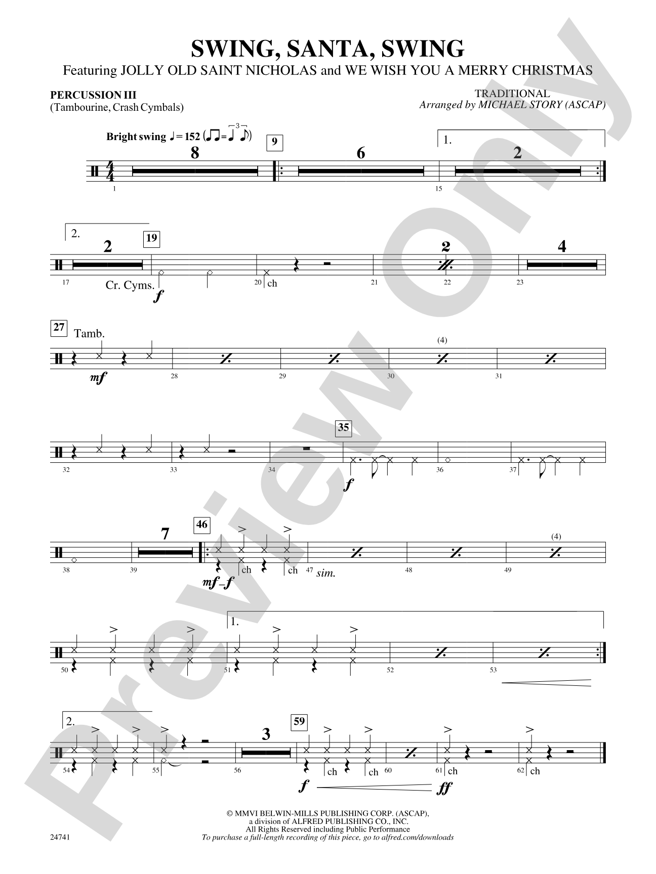 Swing, Santa, Swing: 3rd Percussion