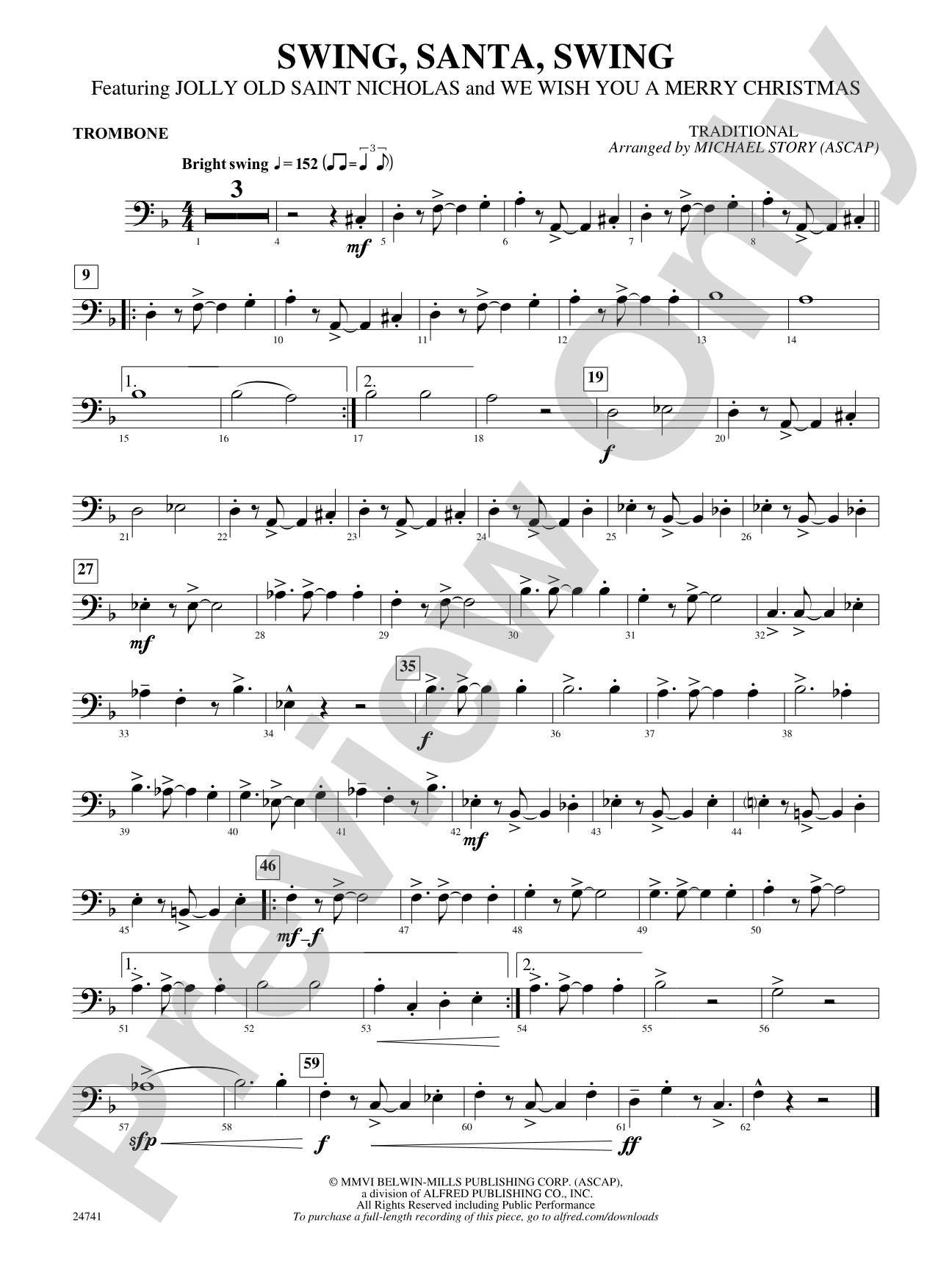 Swing, Santa, Swing: 1st Trombone