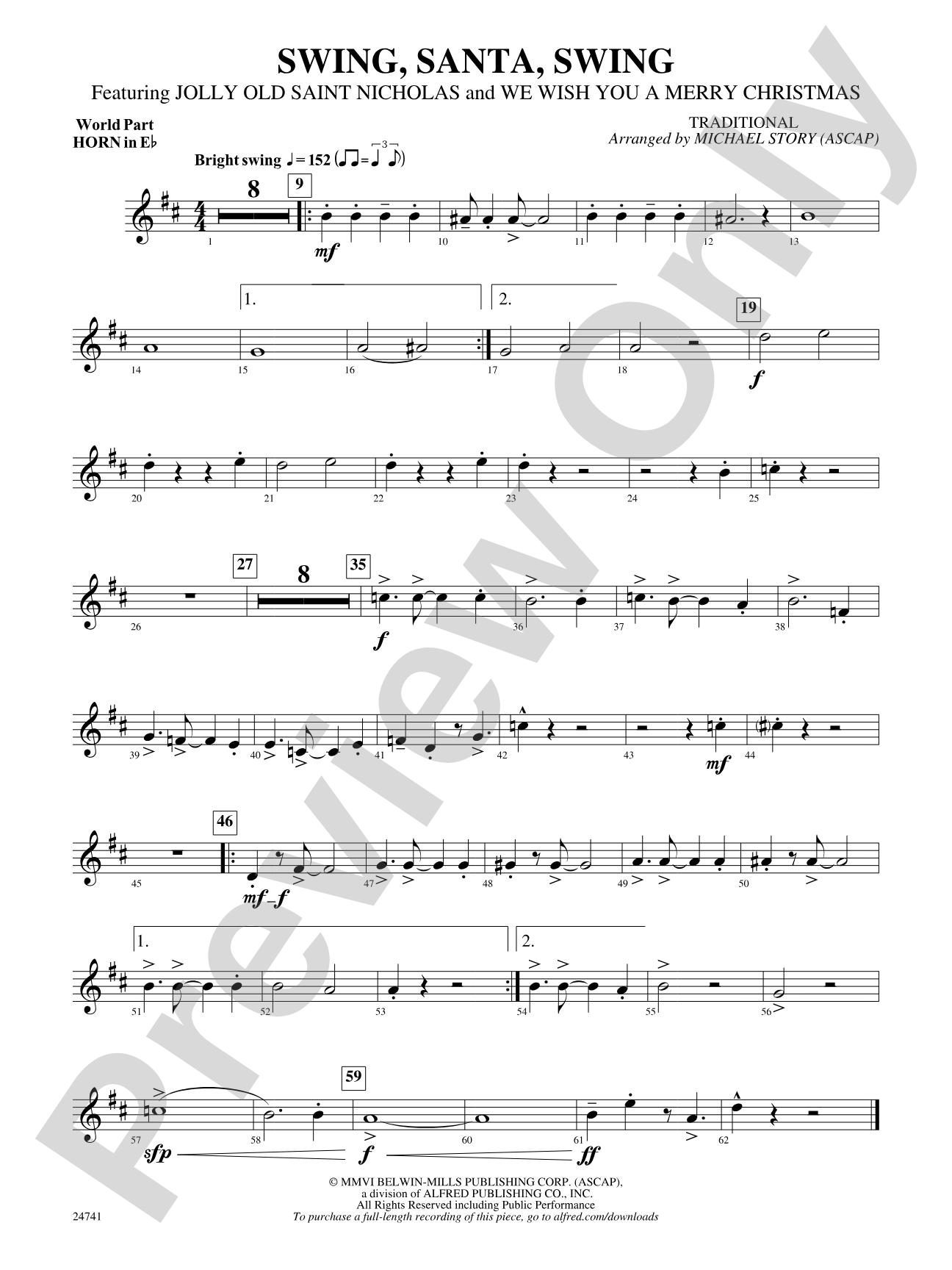 Swing, Santa, Swing: (wp) 1st Horn in E-flat
