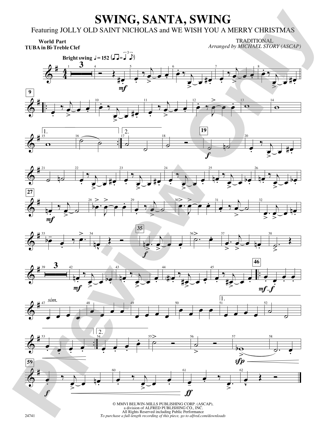 Swing, Santa, Swing: (wp) B-flat Tuba T.C.