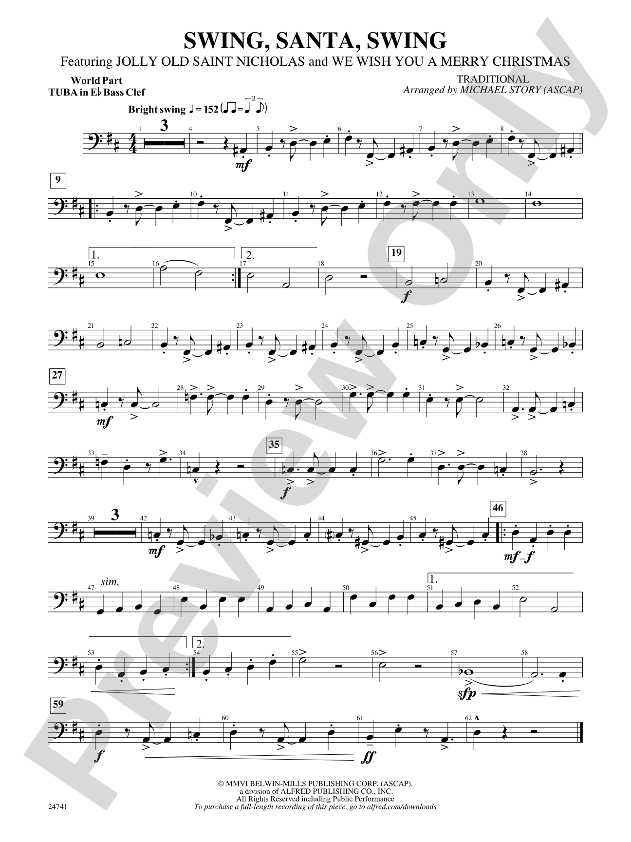 Swing, Santa, Swing: (wp) E-flat Tuba B.C.