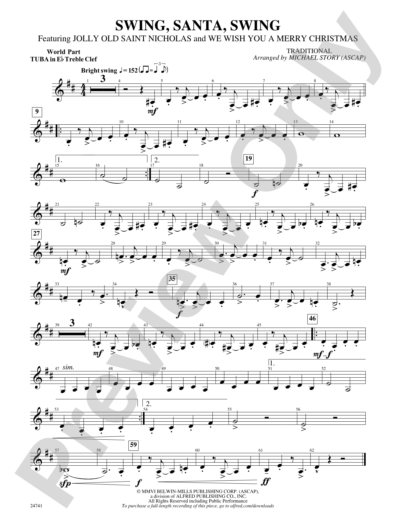 Swing, Santa, Swing: (wp) E-flat Tuba T.C.