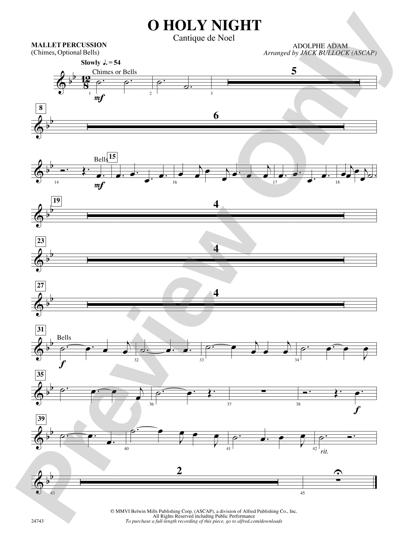 O Holy Night (Cantique de Noel): Mallets