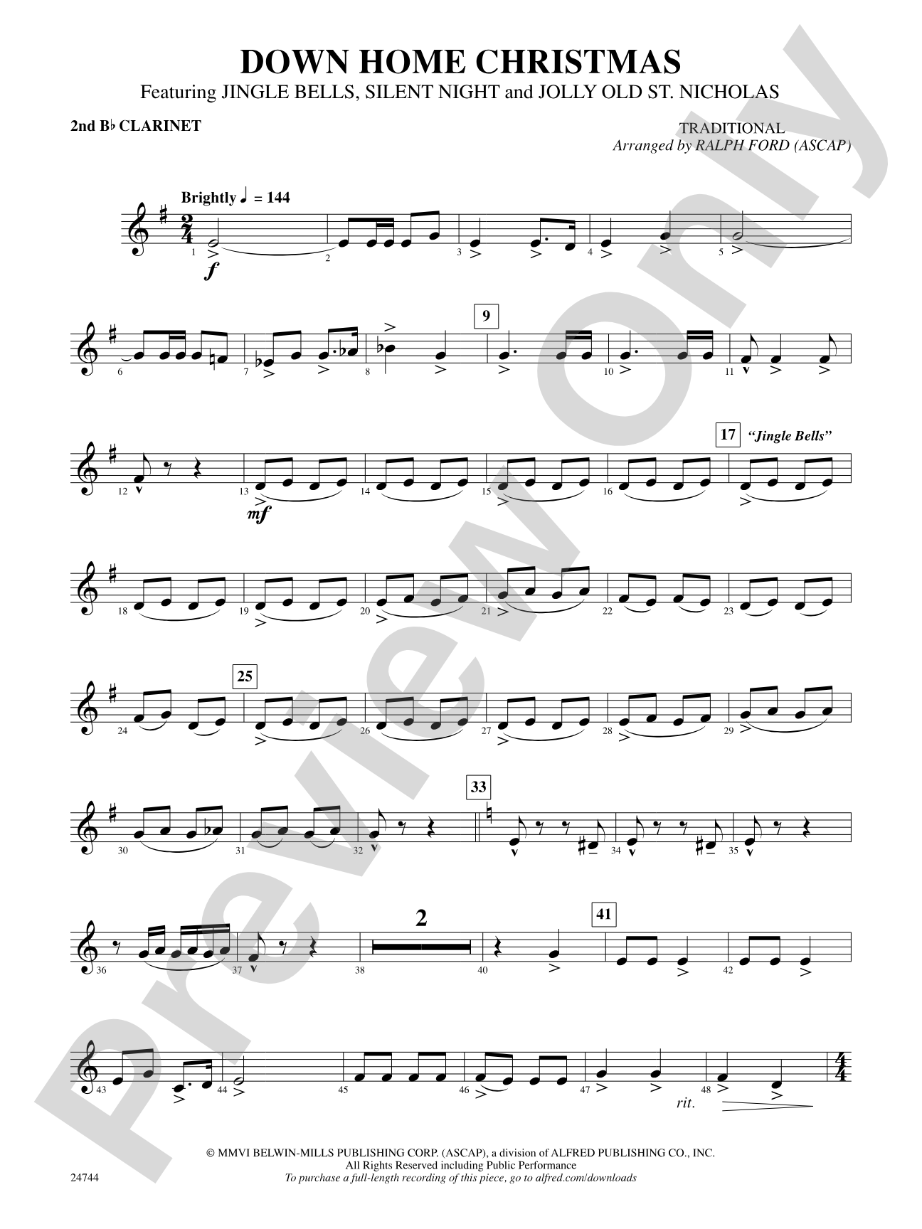 Down Home Christmas: 2nd B-flat Clarinet