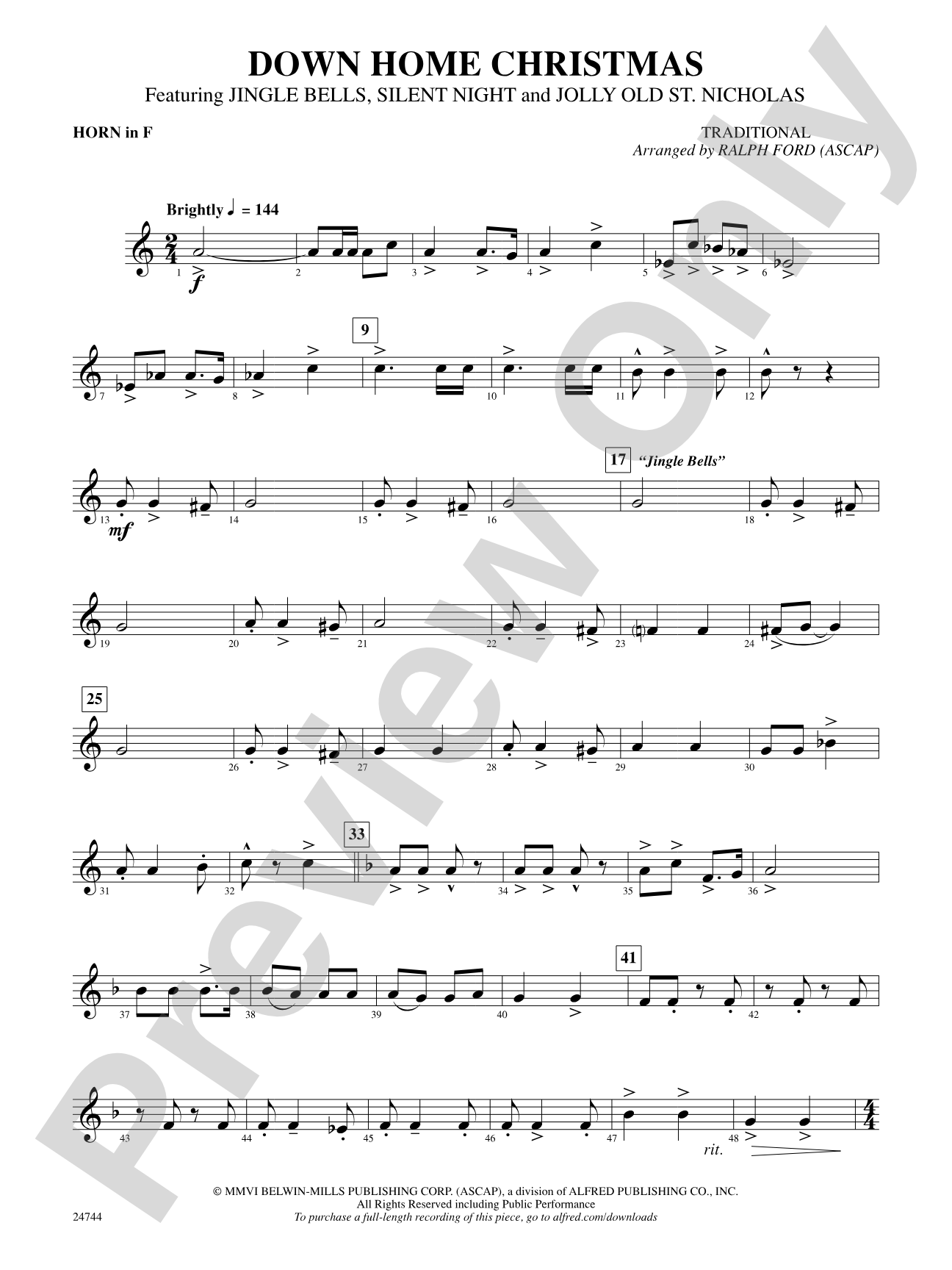 Down Home Christmas: 1st F Horn