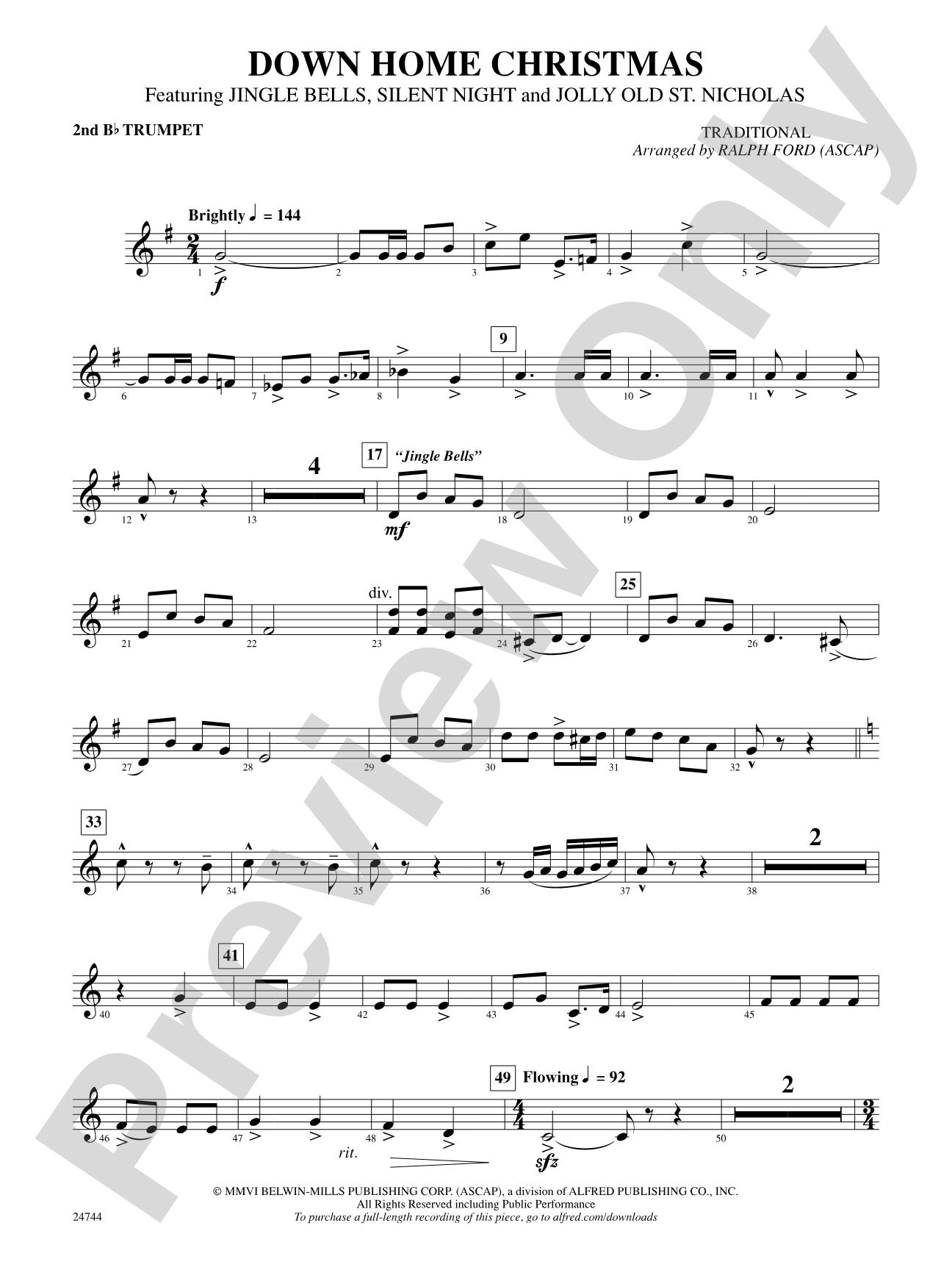 Down Home Christmas: 2nd B-flat Trumpet
