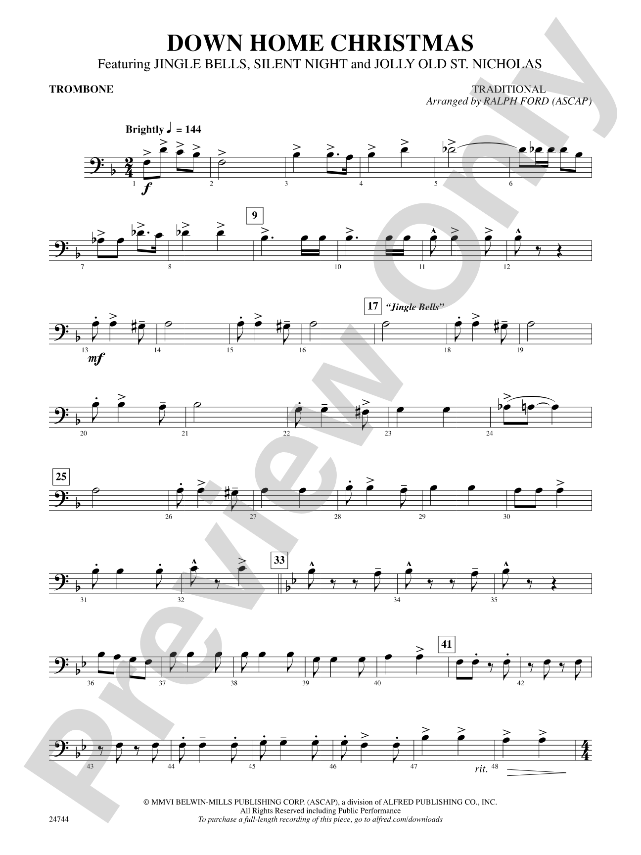 Down Home Christmas: 1st Trombone