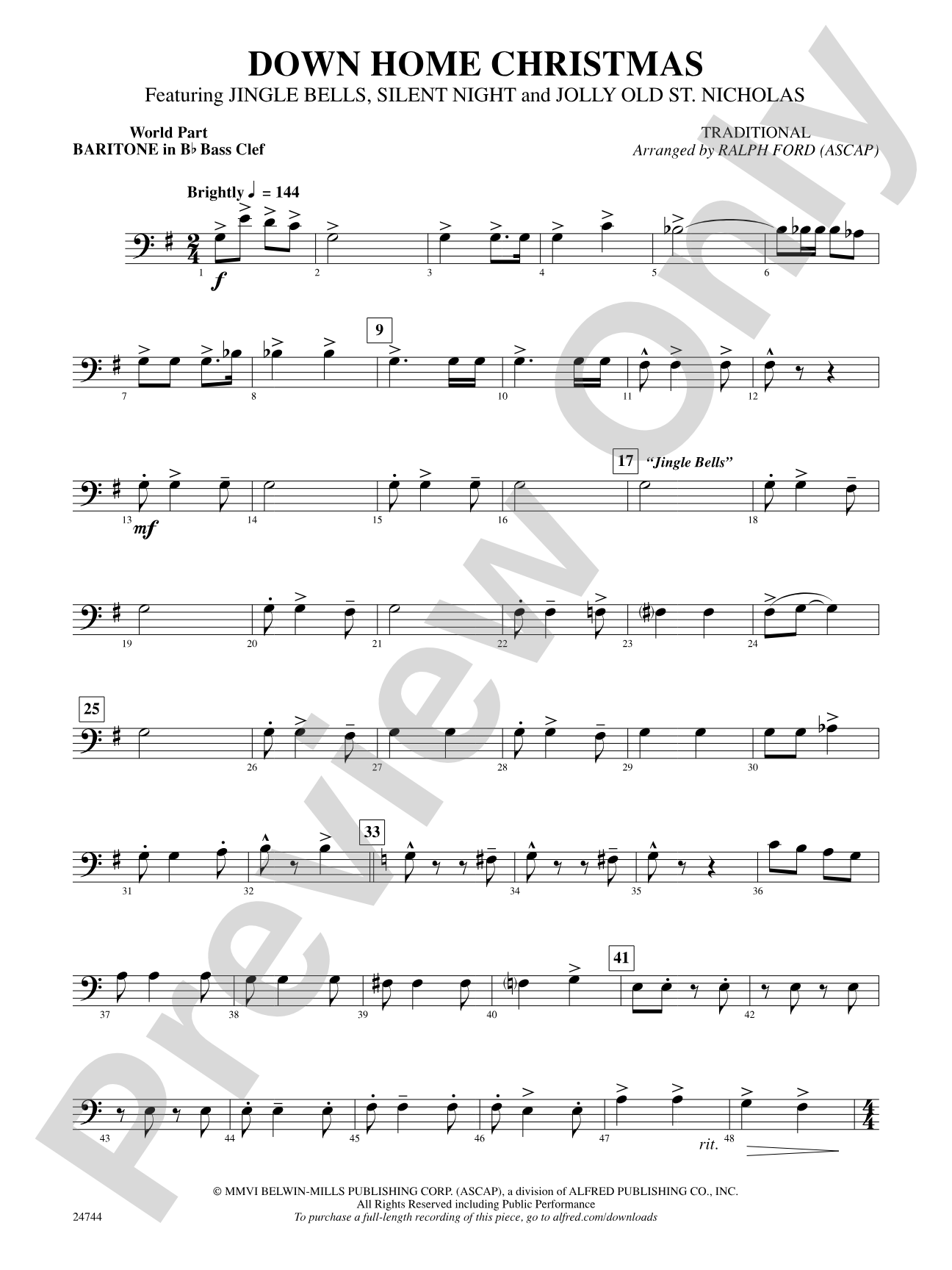 Down Home Christmas: (wp) B-flat Baritone B.C.