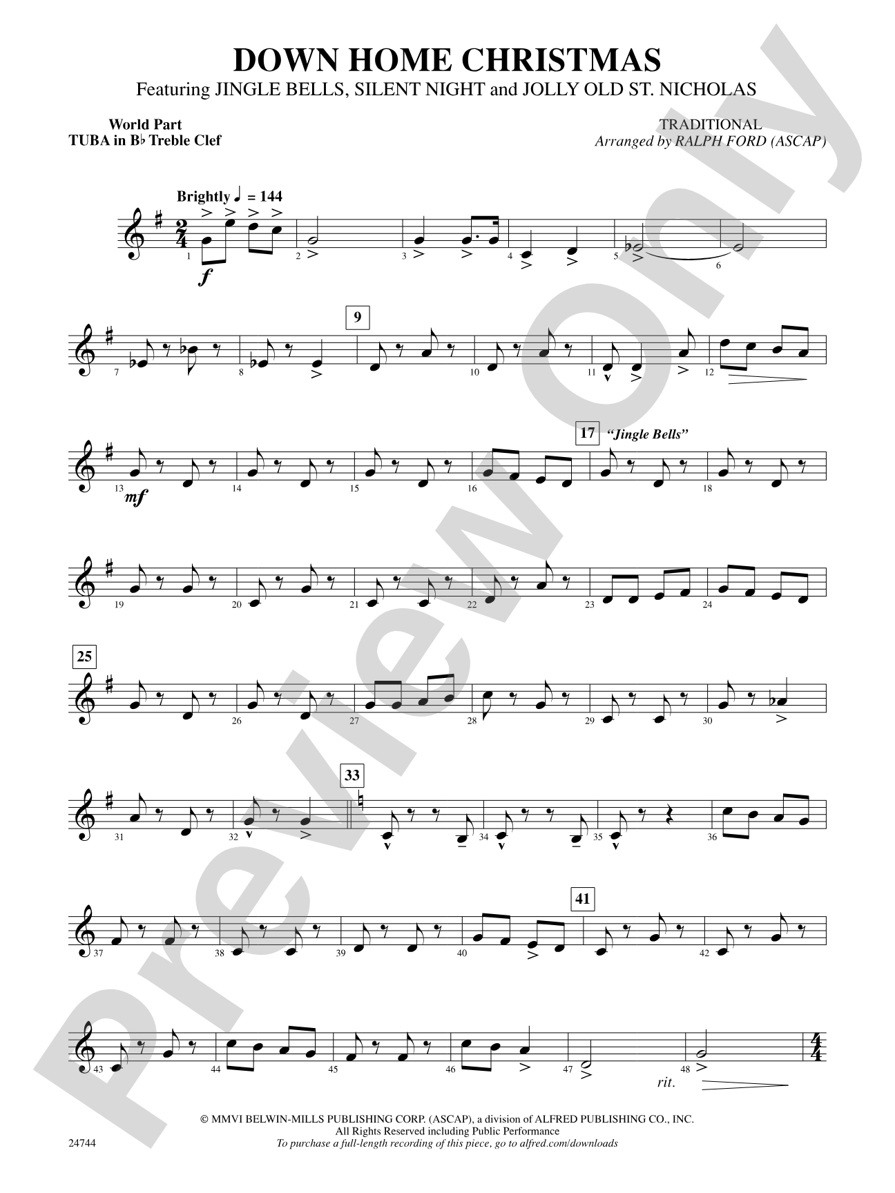 Down Home Christmas: (wp) B-flat Tuba T.C.