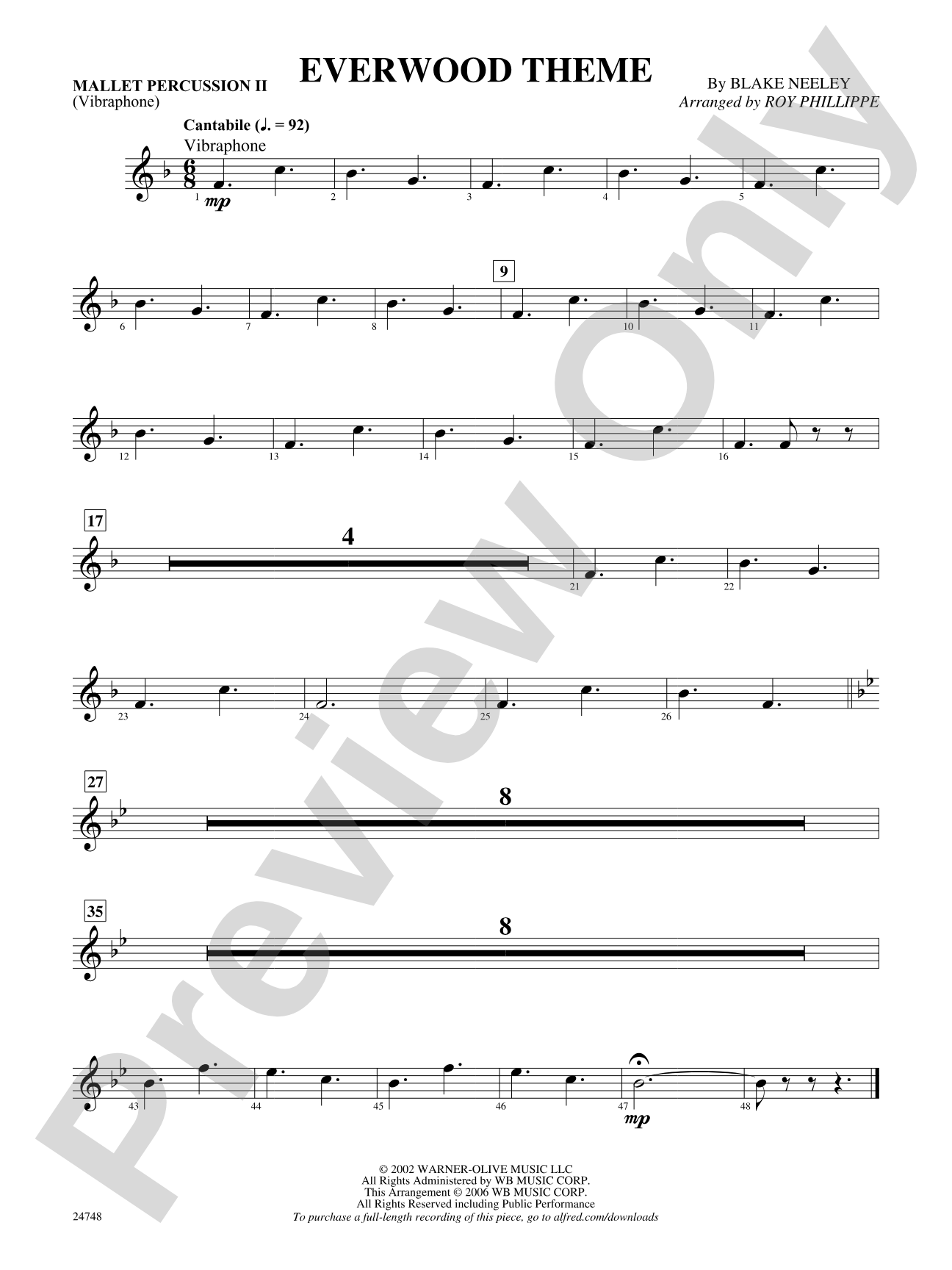 Everwood Theme: 2nd Mallet Percussion
