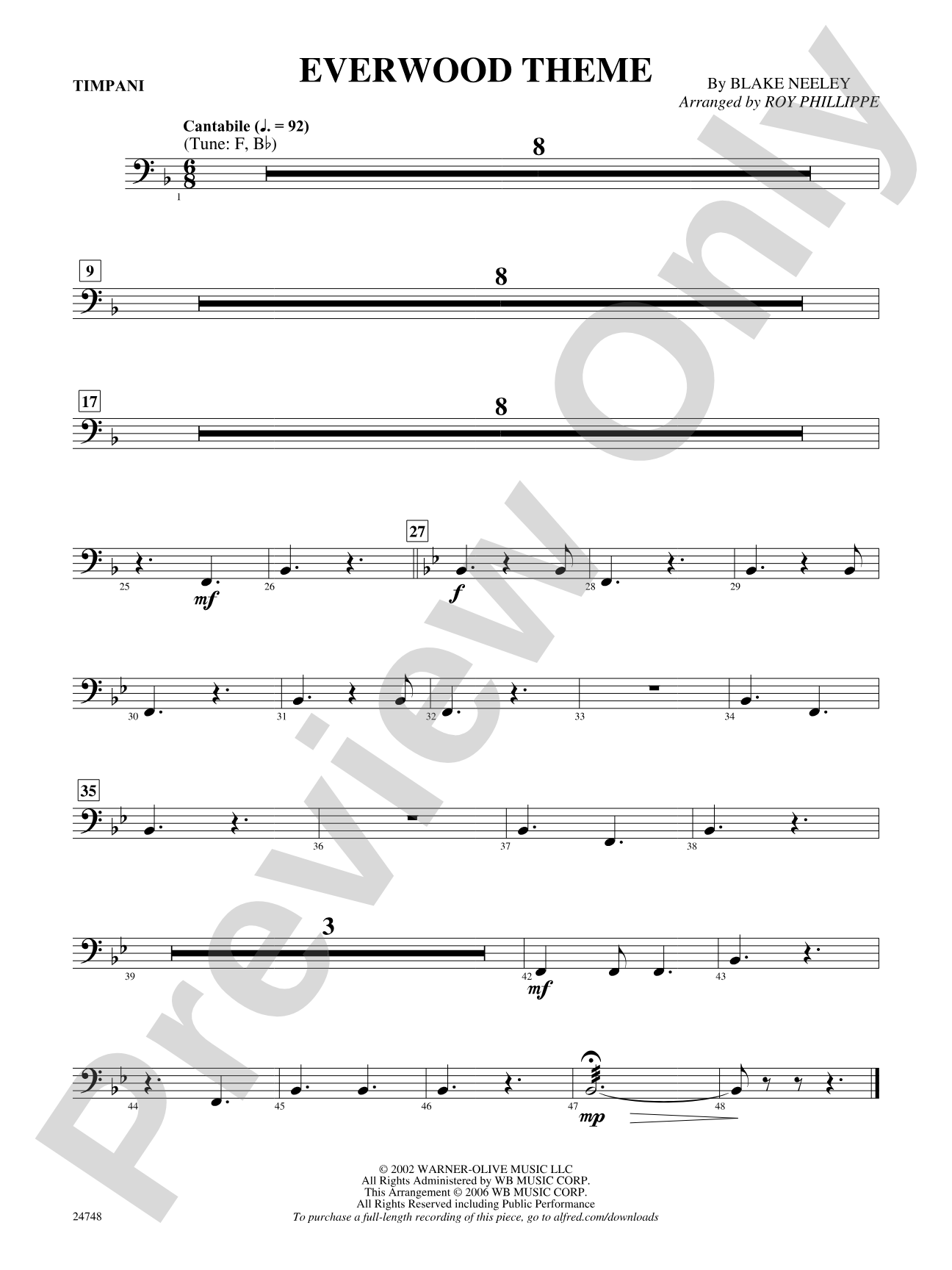 Everwood Theme: Timpani