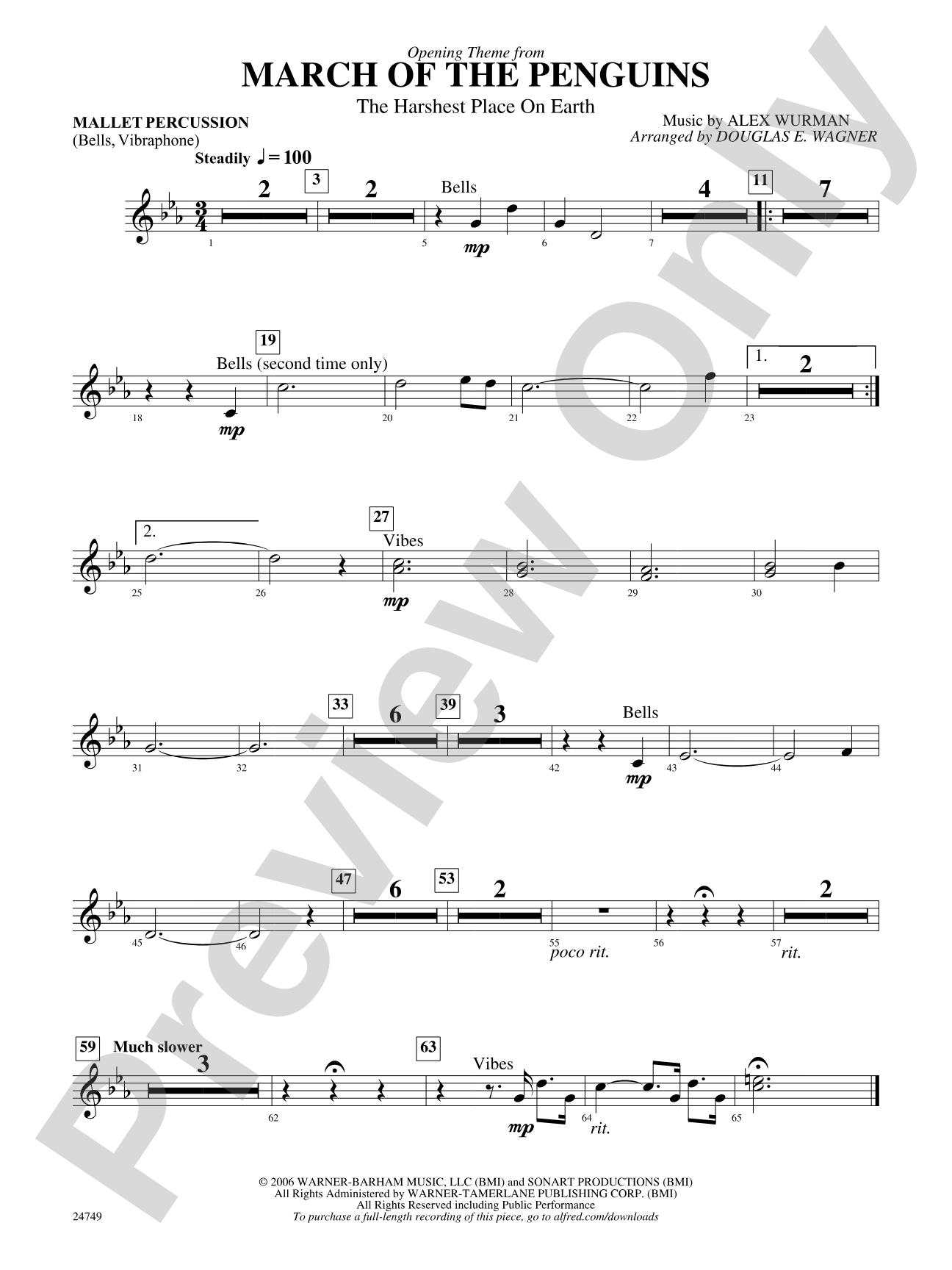 March of the Penguins, Opening Theme from (The Harshest Place on Earth): Mallets