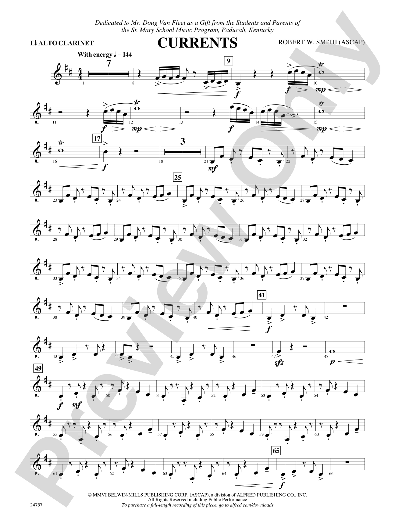 Currents: E-flat Alto Clarinet