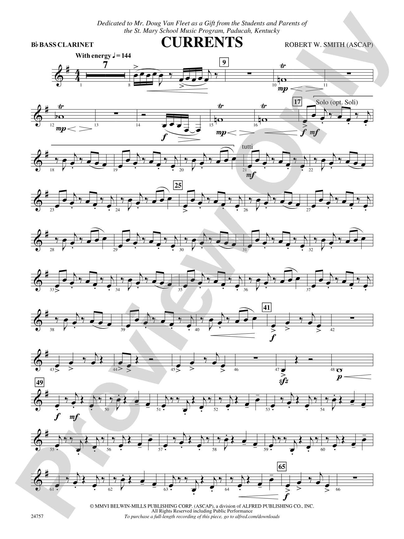 Currents: B-flat Bass Clarinet