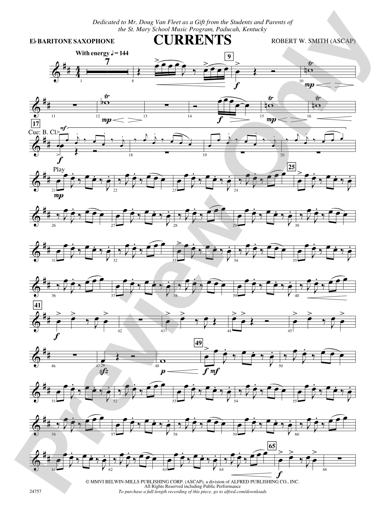 Currents: E-flat Baritone Saxophone